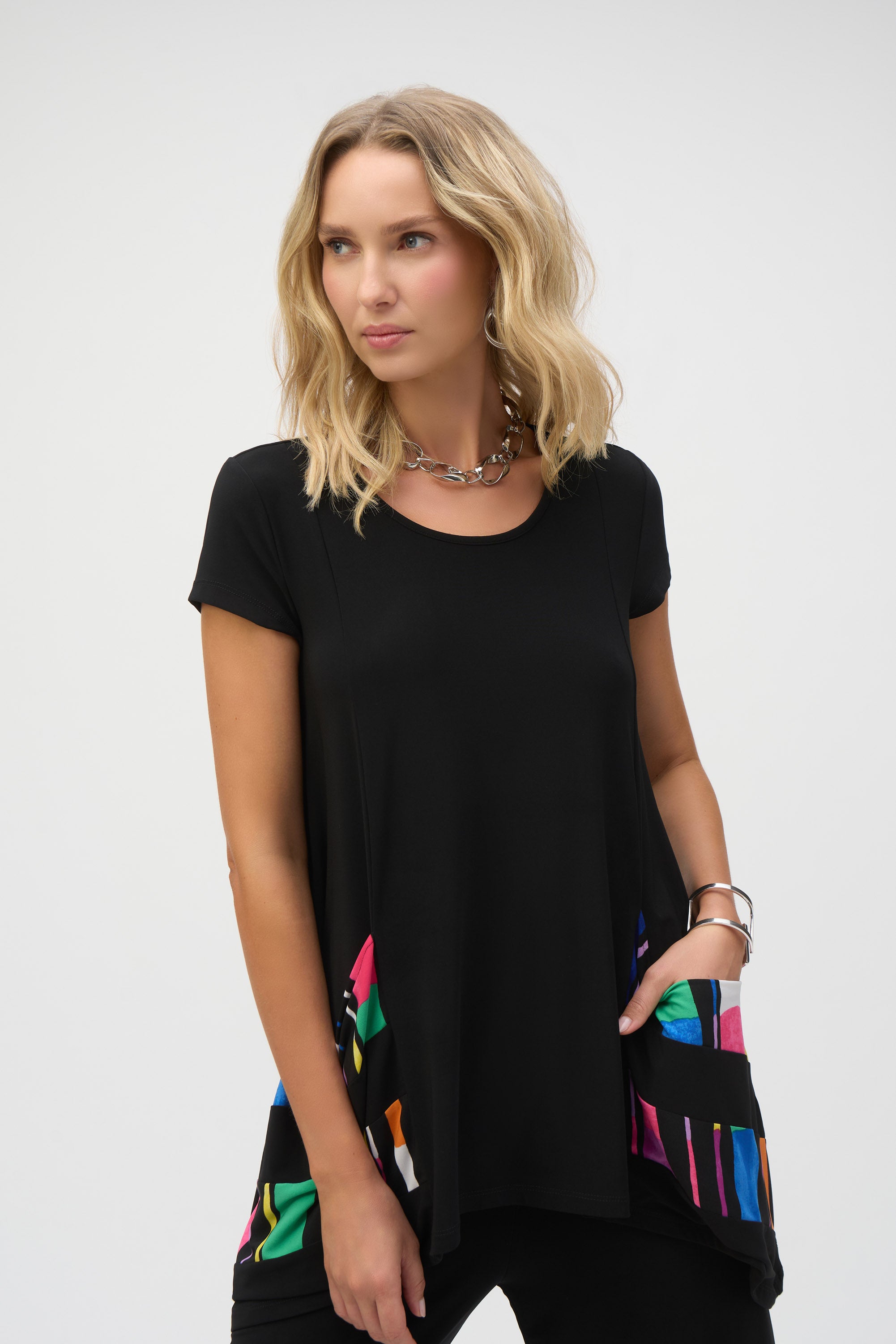 Black & Multi Print Tunic - 252054