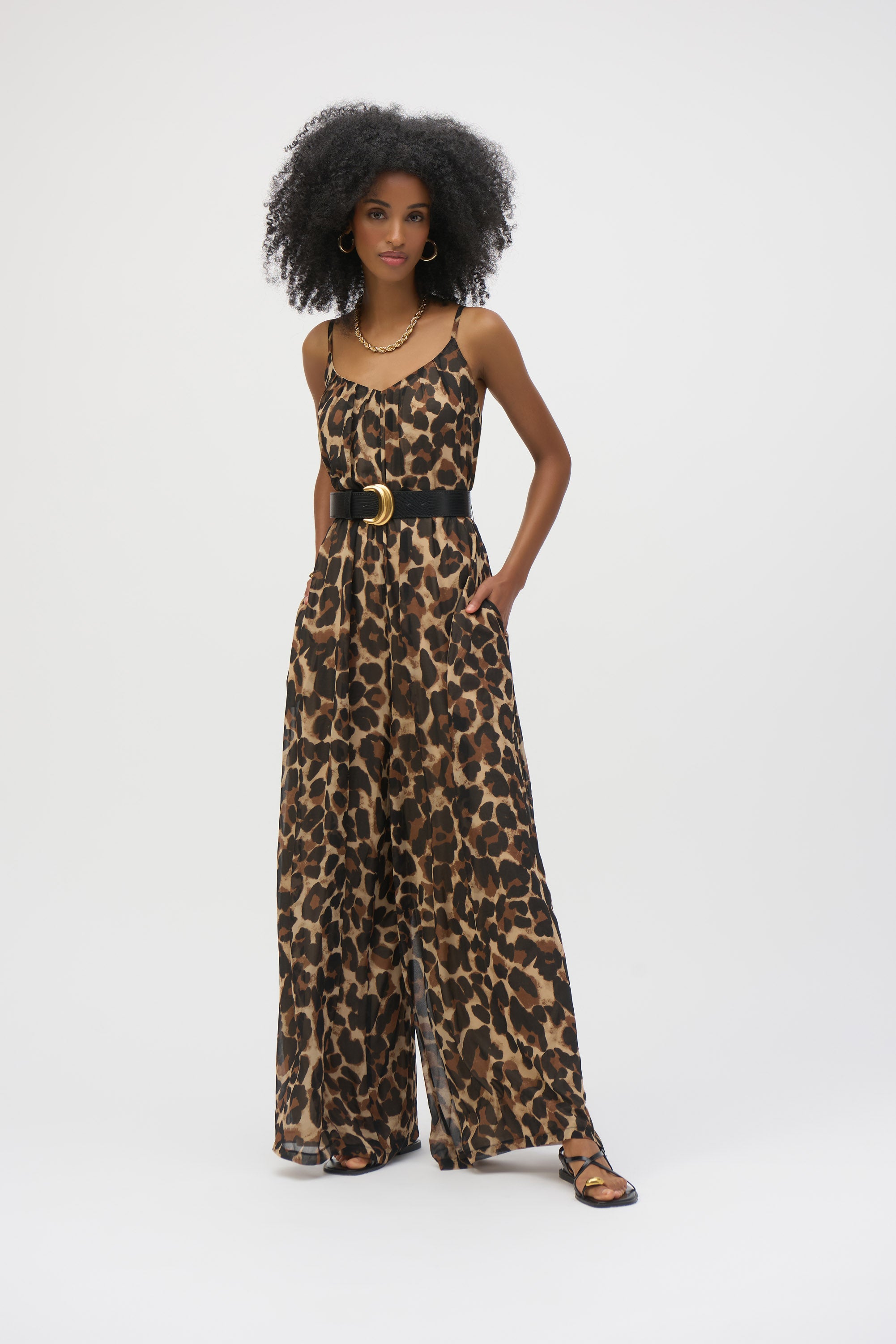 Animal Print Jumpsuit - 252936