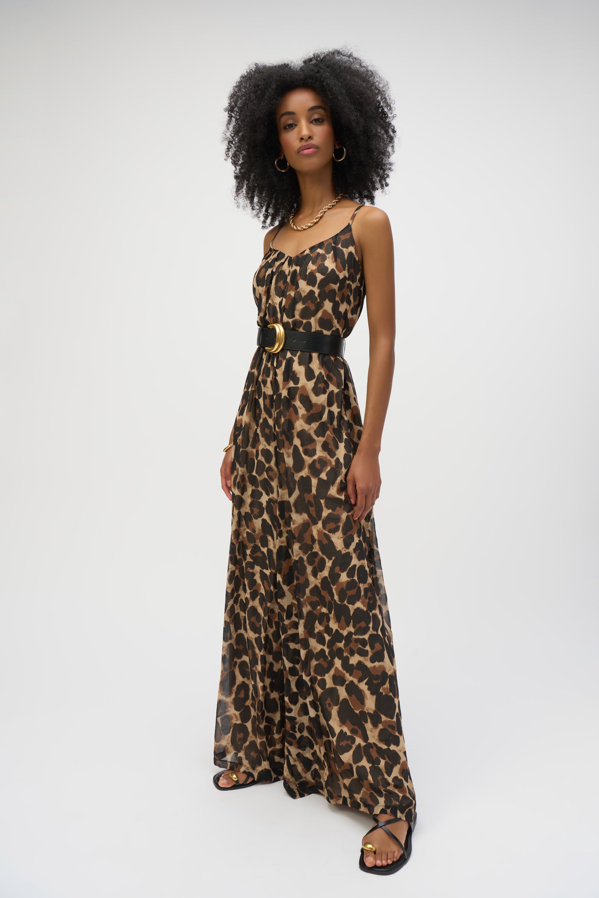 Animal Print Jumpsuit - 252936