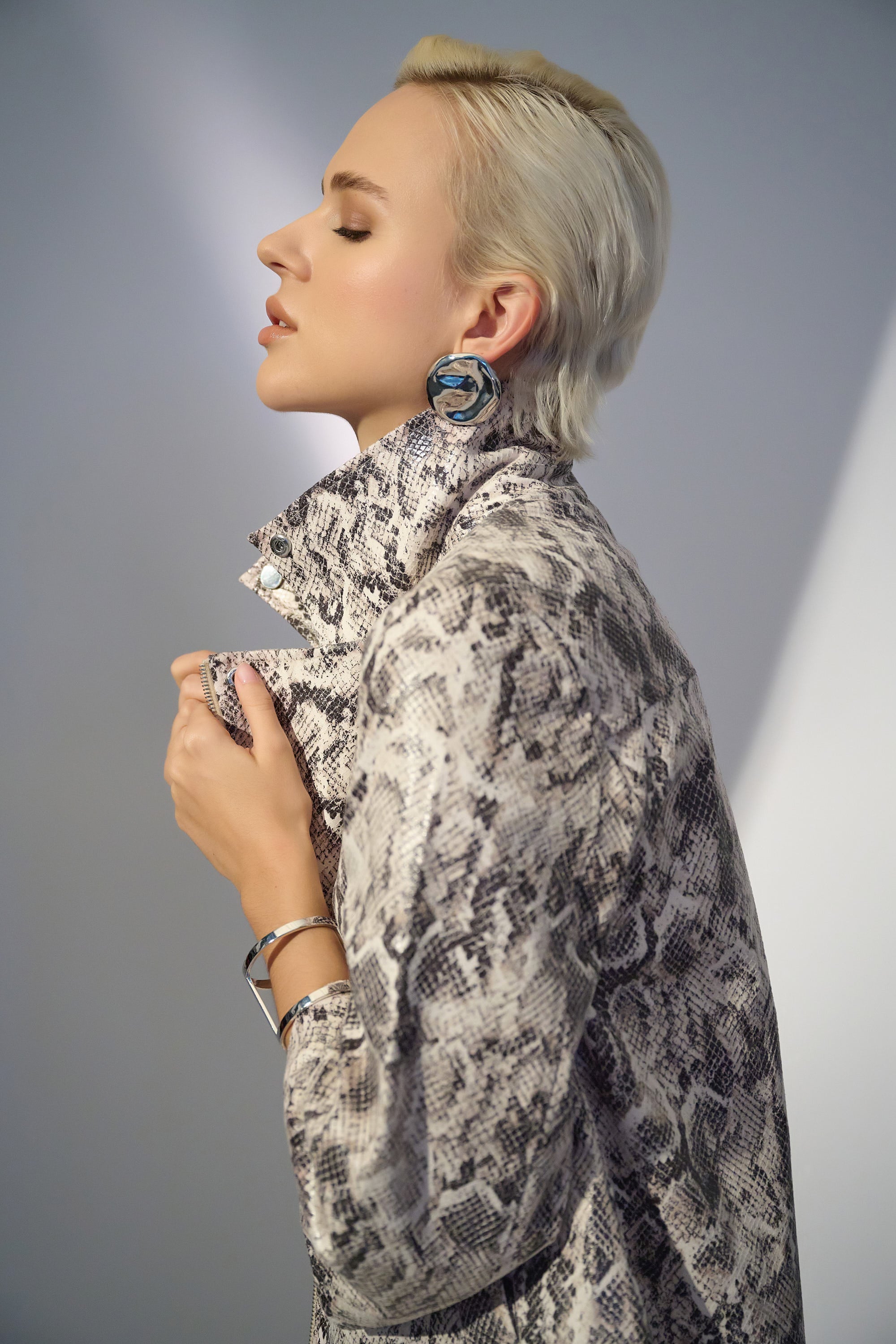 Python Print Swing Jacket - 252939