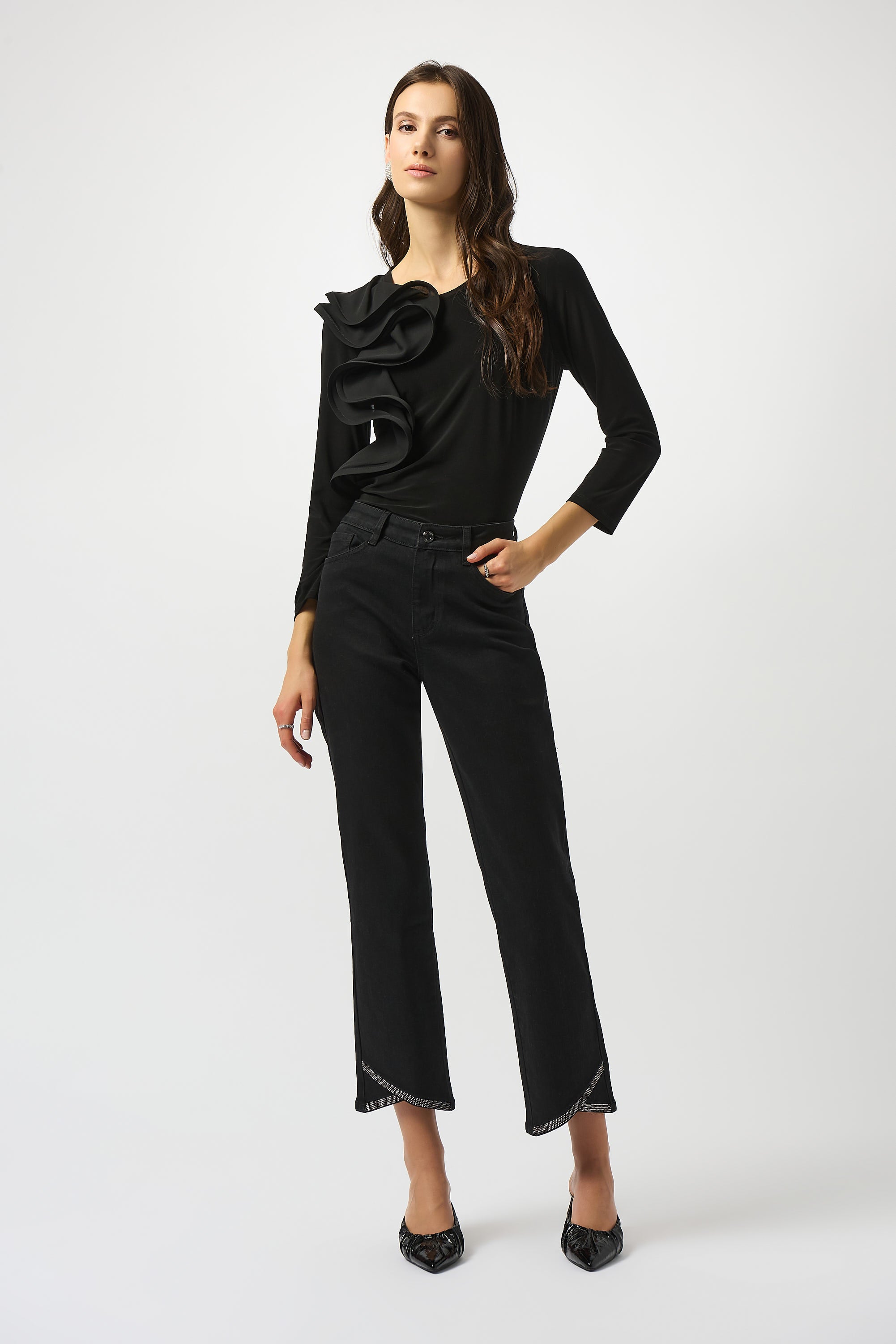 Black Ruffle Top - 253047