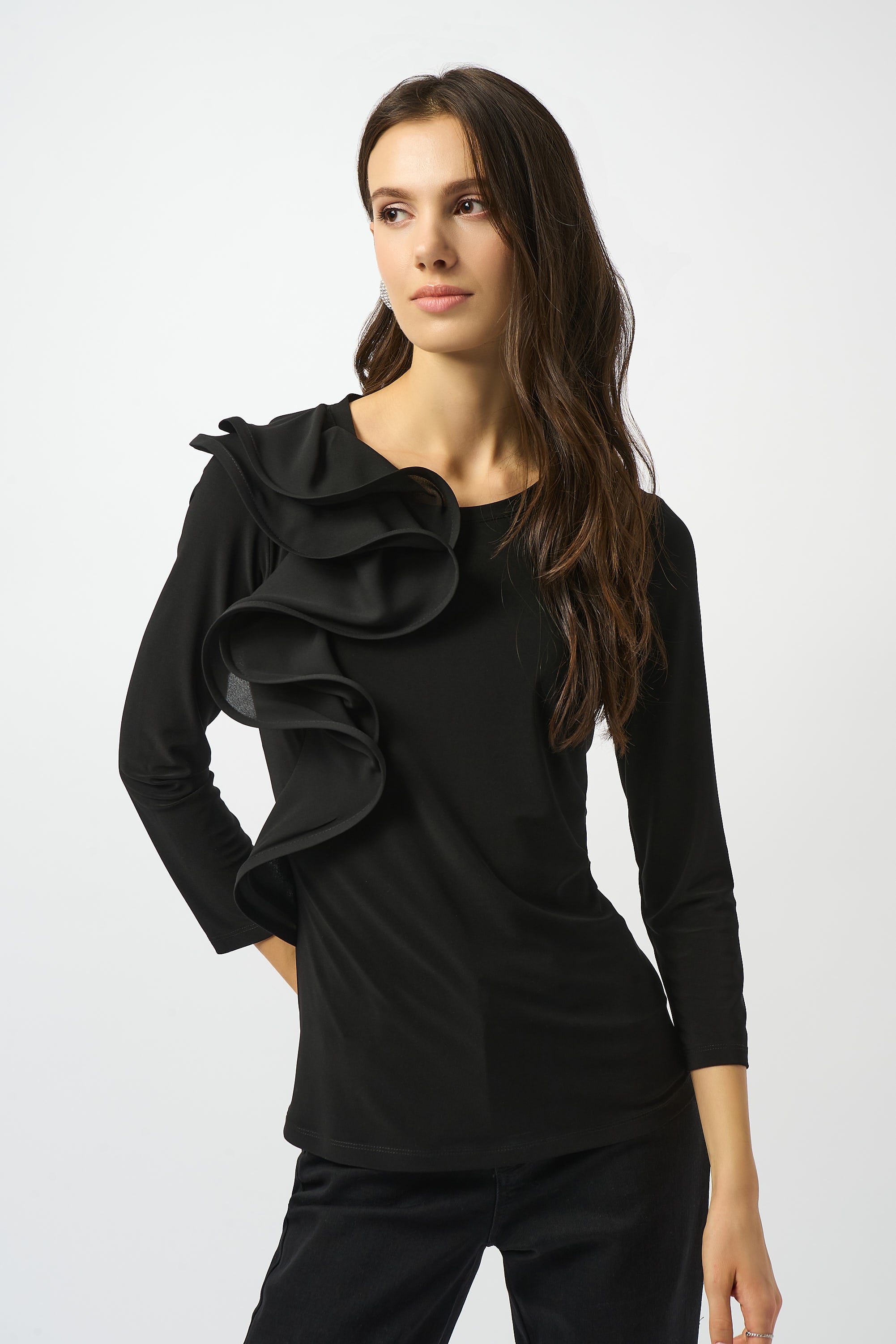 Black Ruffle Top - 253047