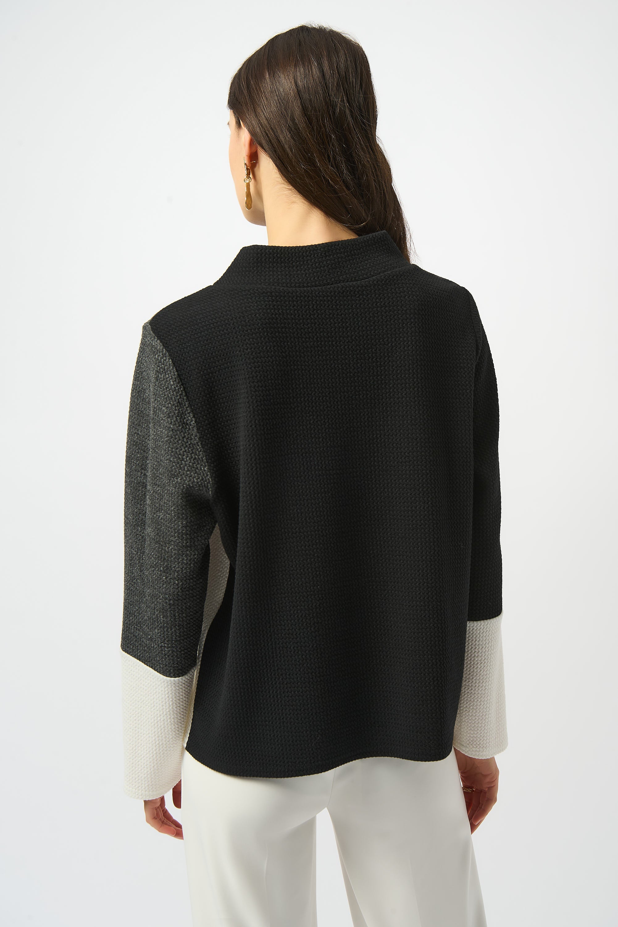 Black Colourblock Sweater - 253236