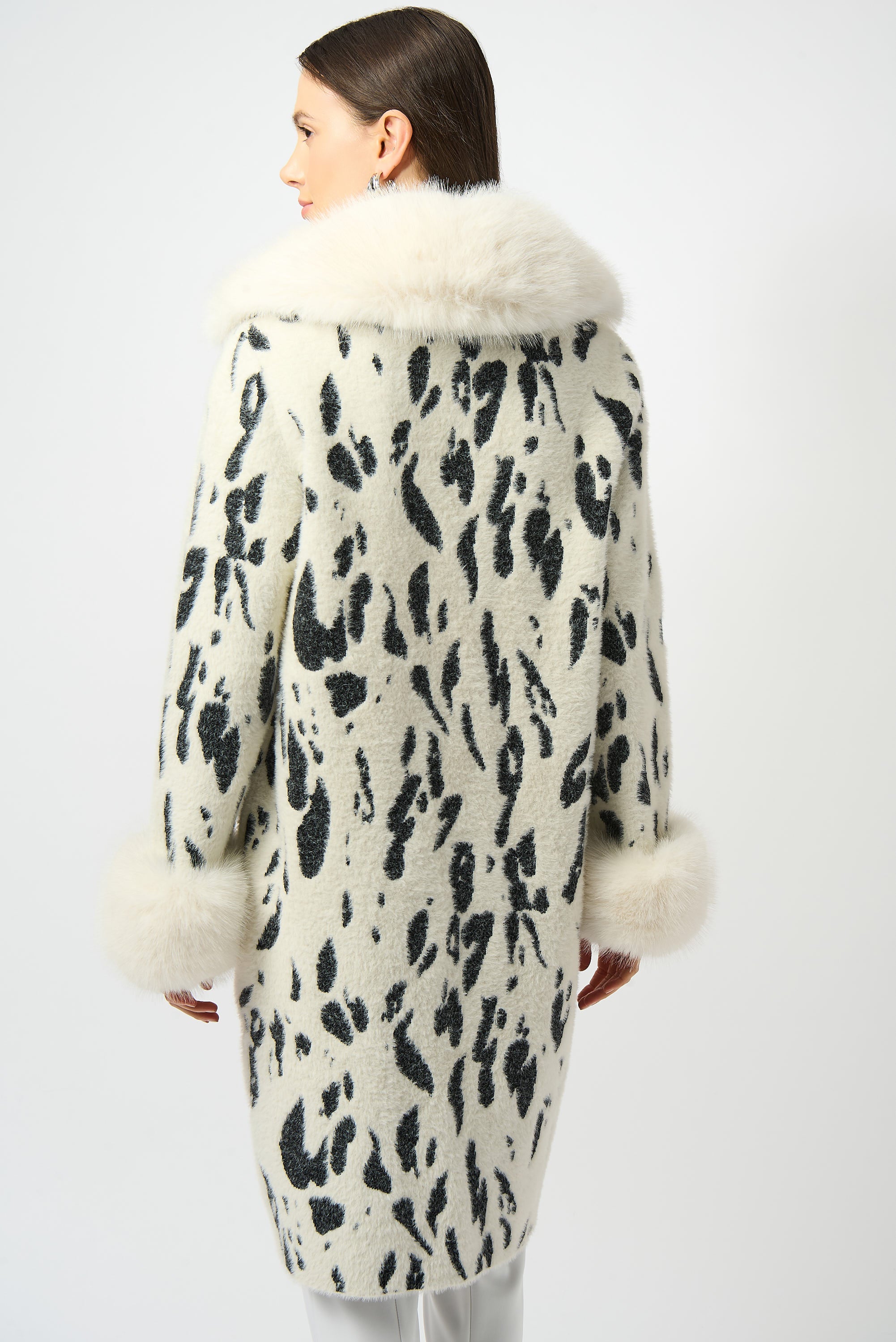 Winter White Animal Print Coat - 253904