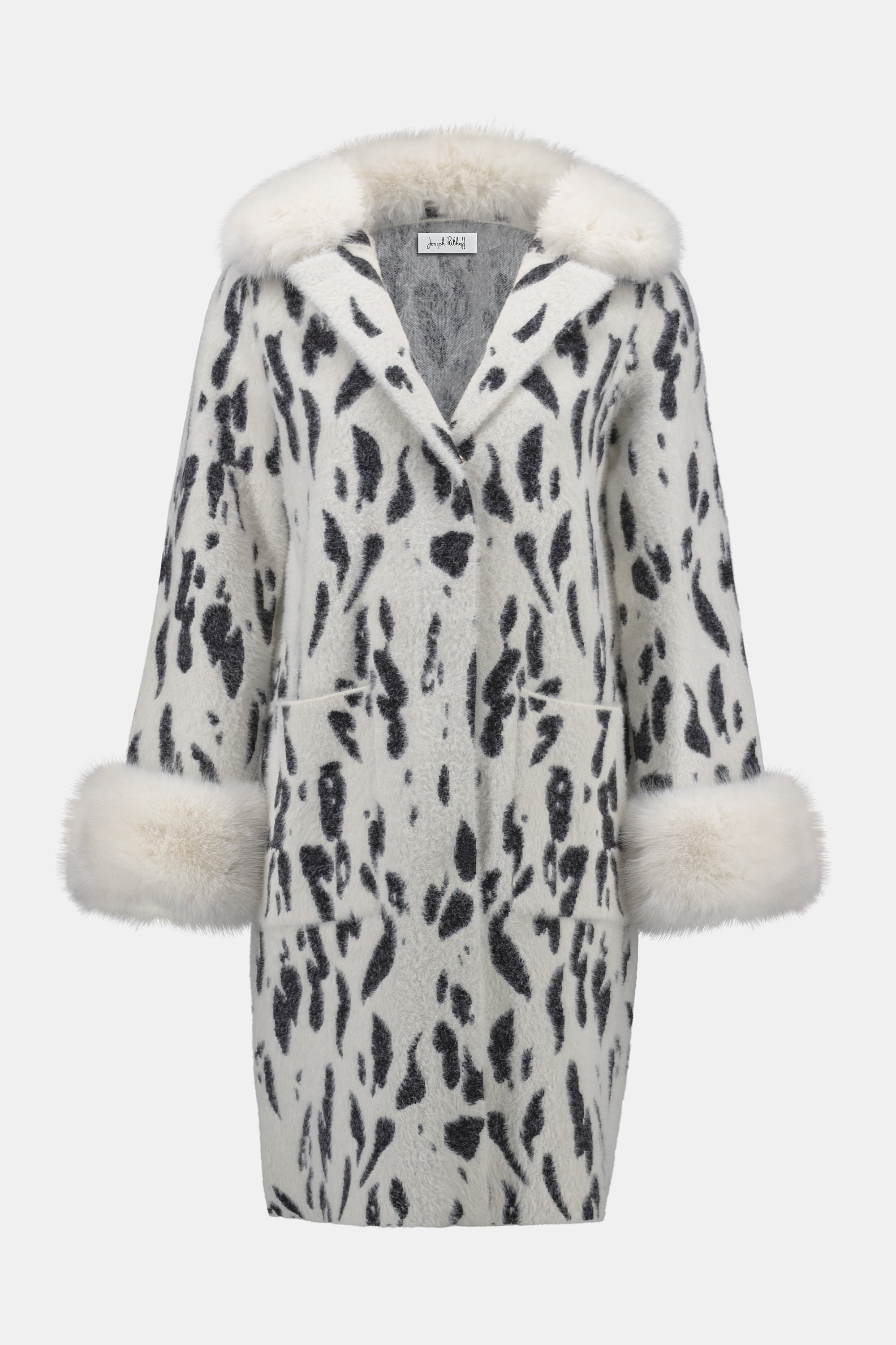 Winter White Animal Print Coat - 253904