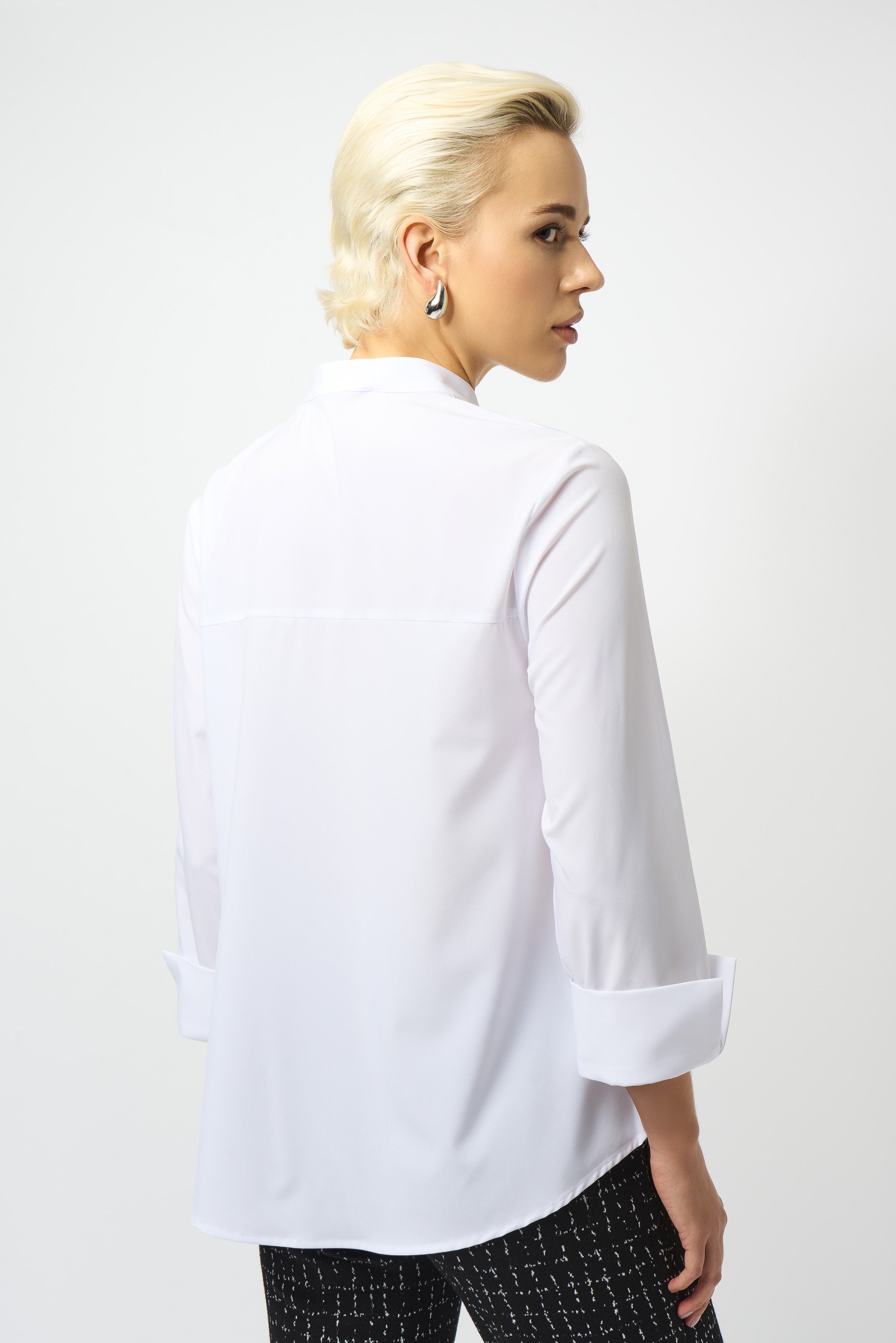 Optic White Layered Frill Shirt - 253944