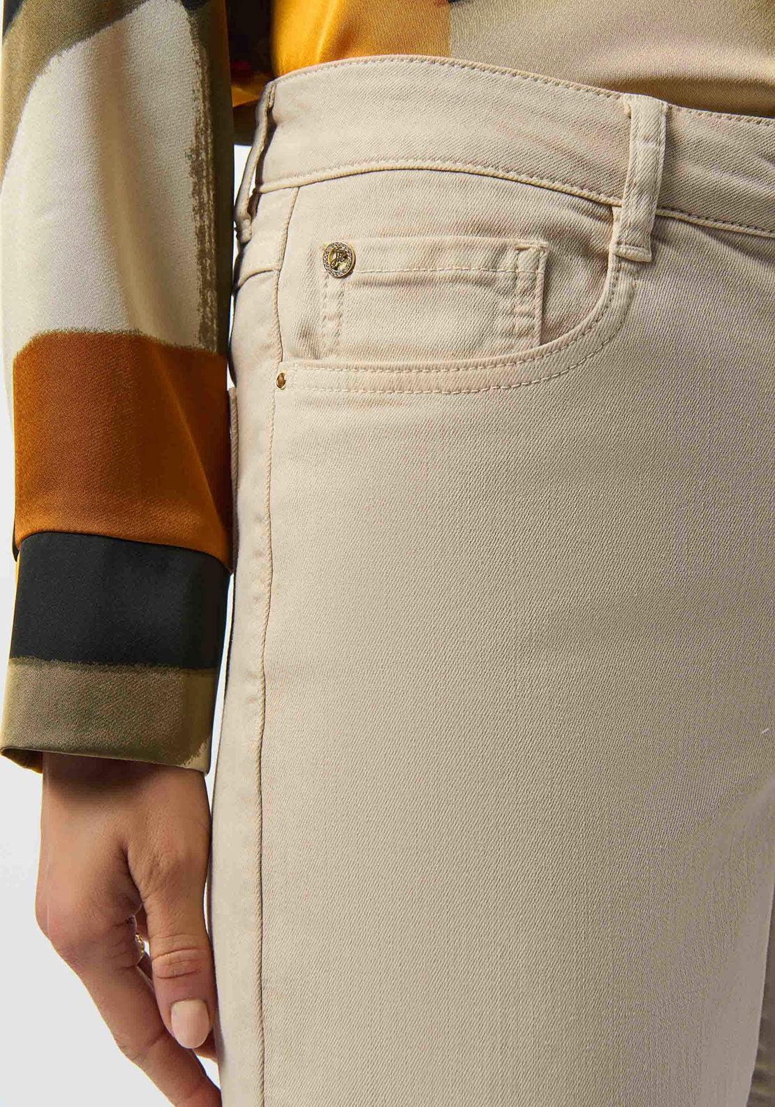 Goldie Wide Leg Cream Jeans - 253950