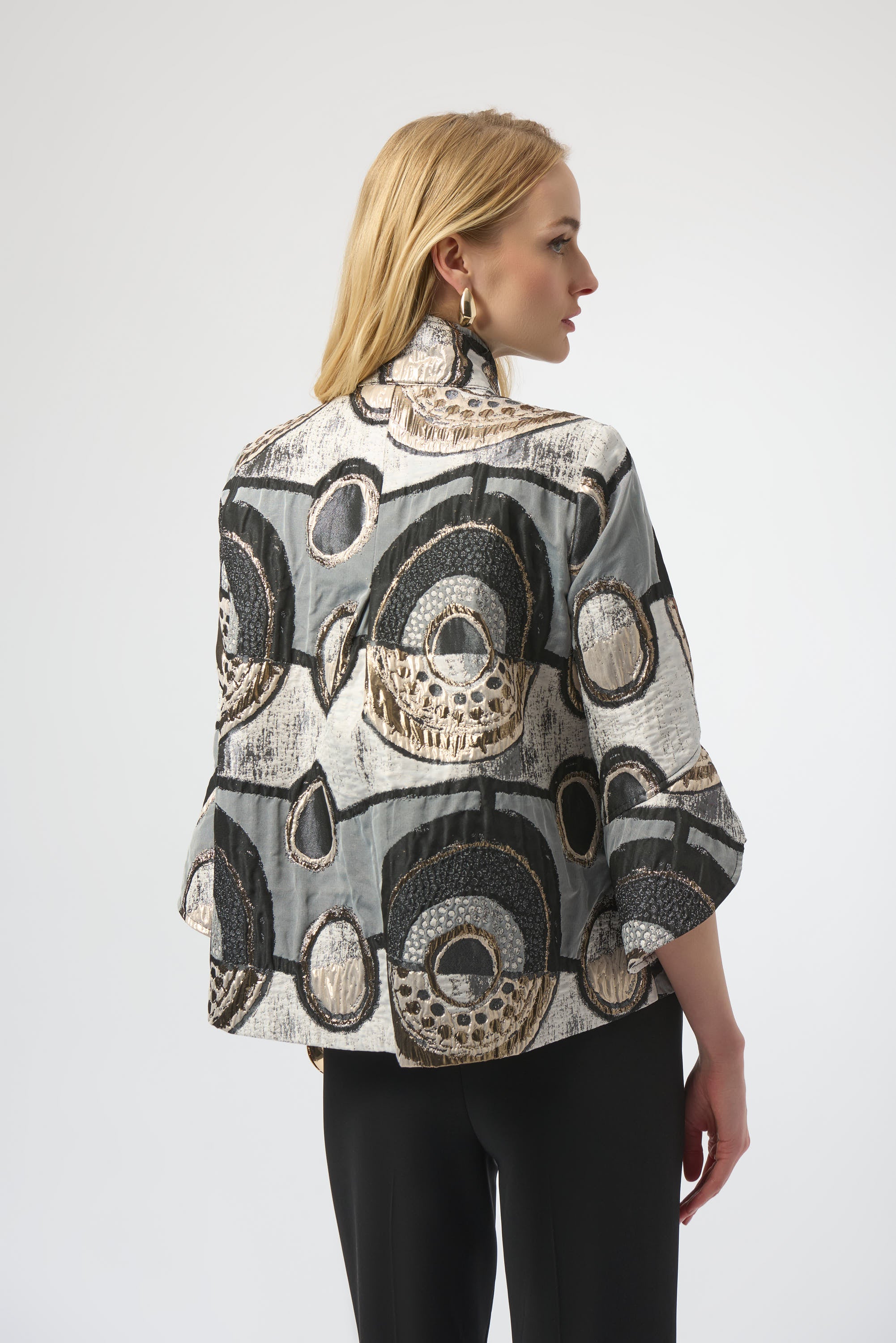 Black Multi Jacquard Jacket - 254003