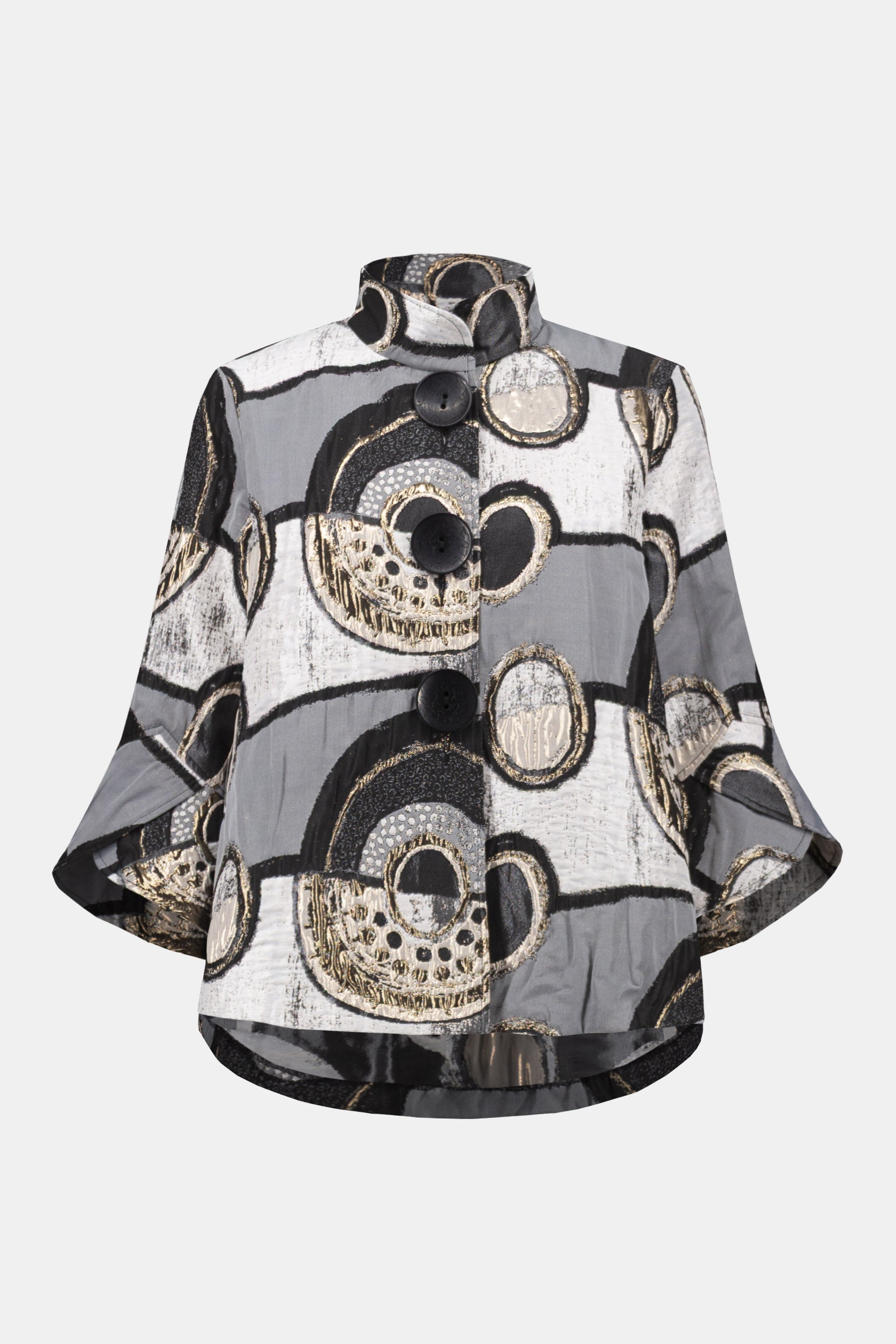 Black Multi Jacquard Jacket - 254003
