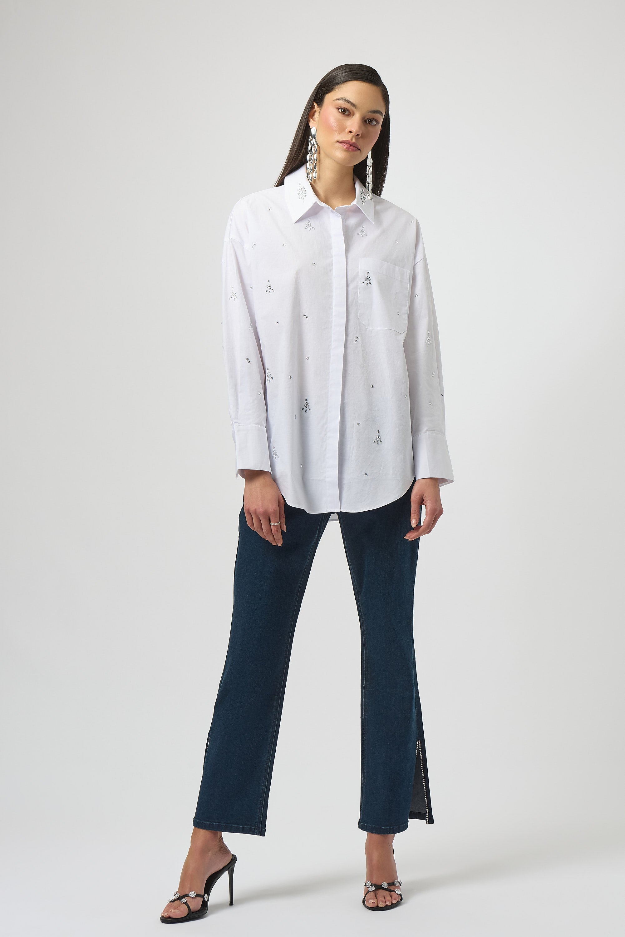 White Embellished Shirt - 254924