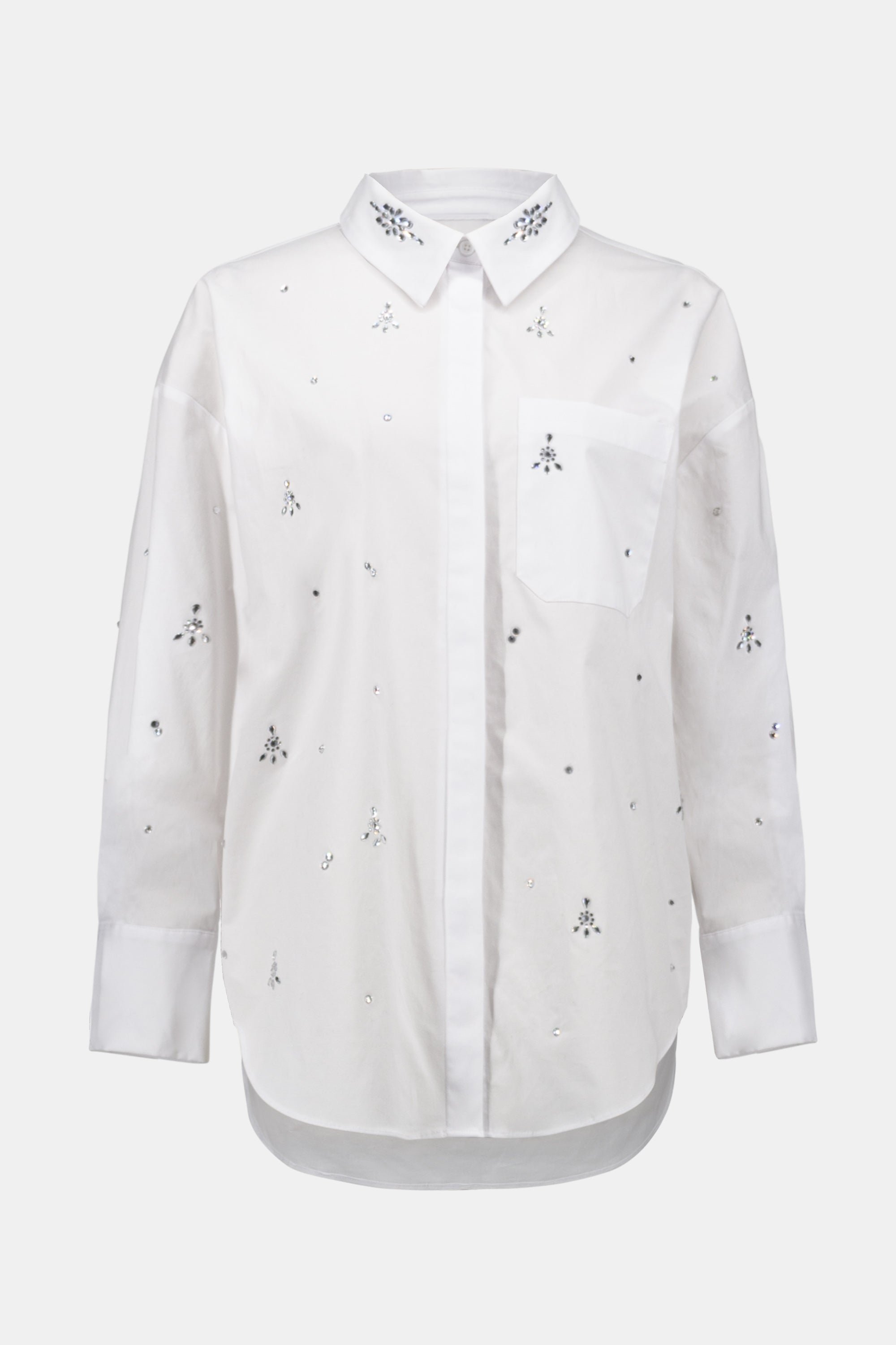 White Embellished Shirt - 254924