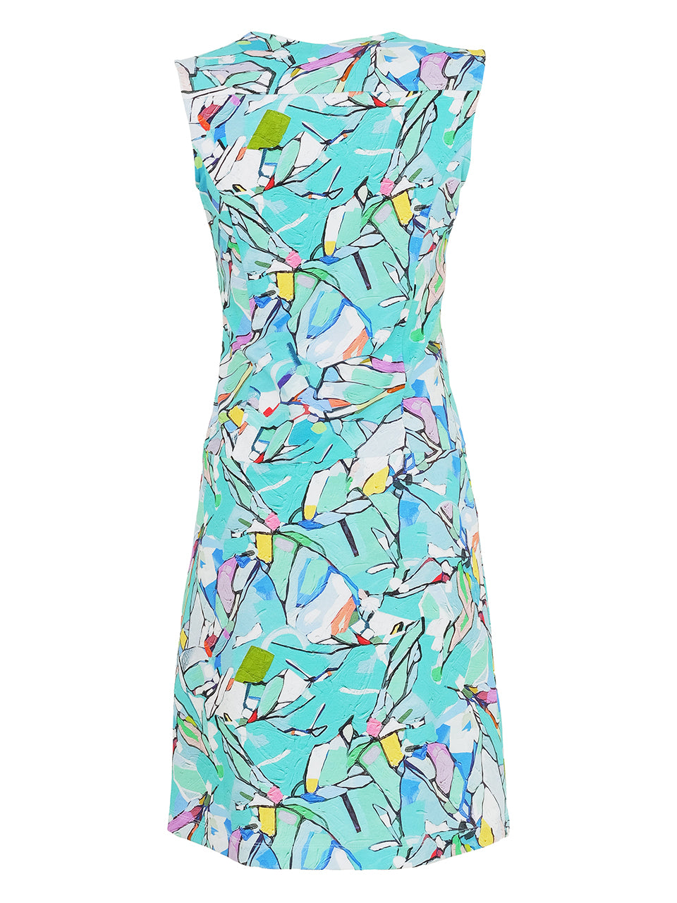 Aqua Print Short Dress - 25614