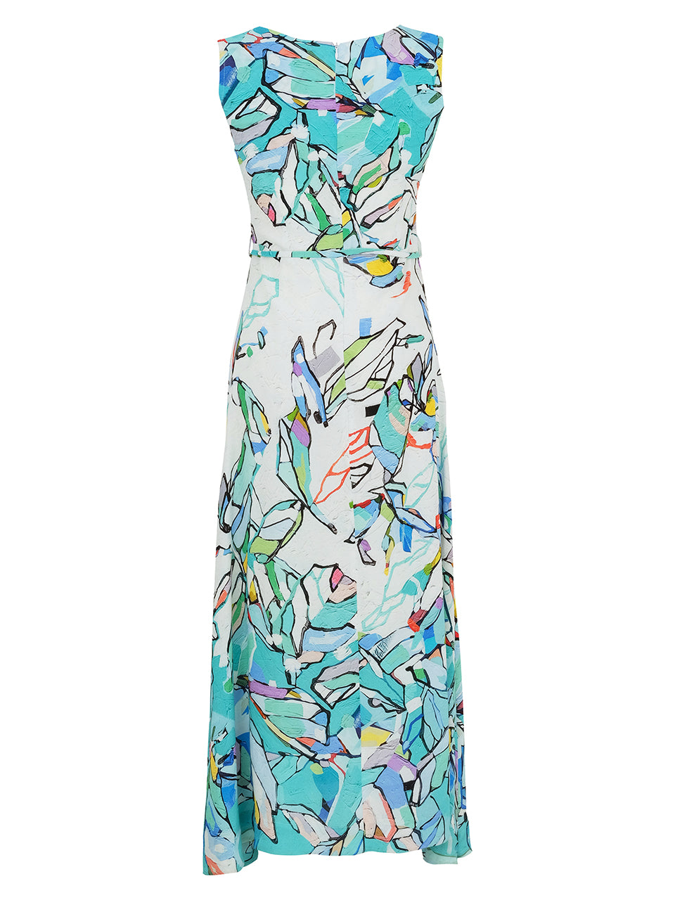 Aqua Print Dress - 25616