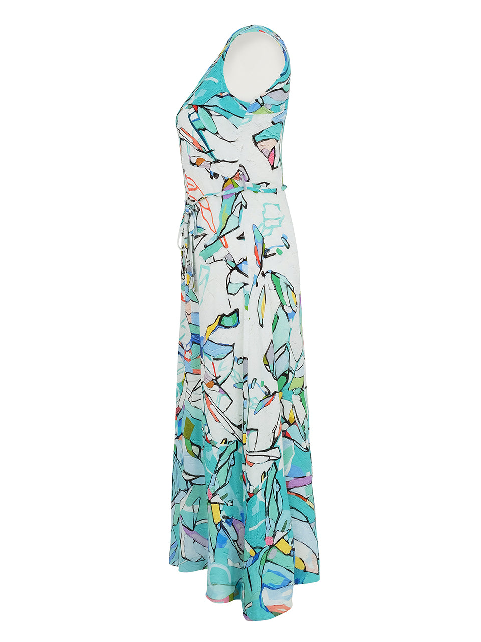 Aqua Print Dress - 25616