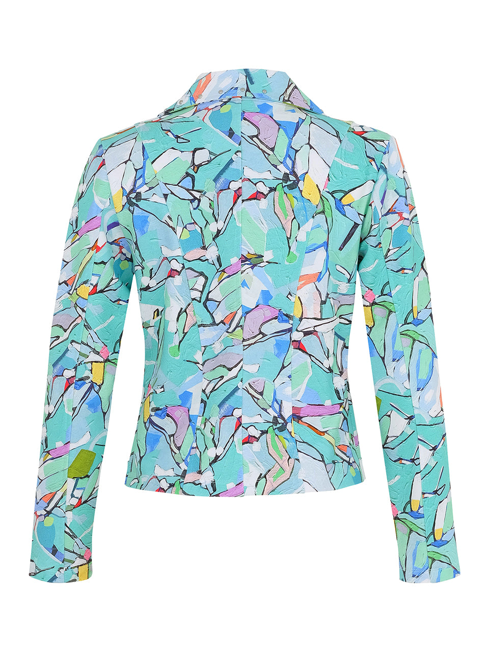 Aqua Print Fitted Jacket - 25620