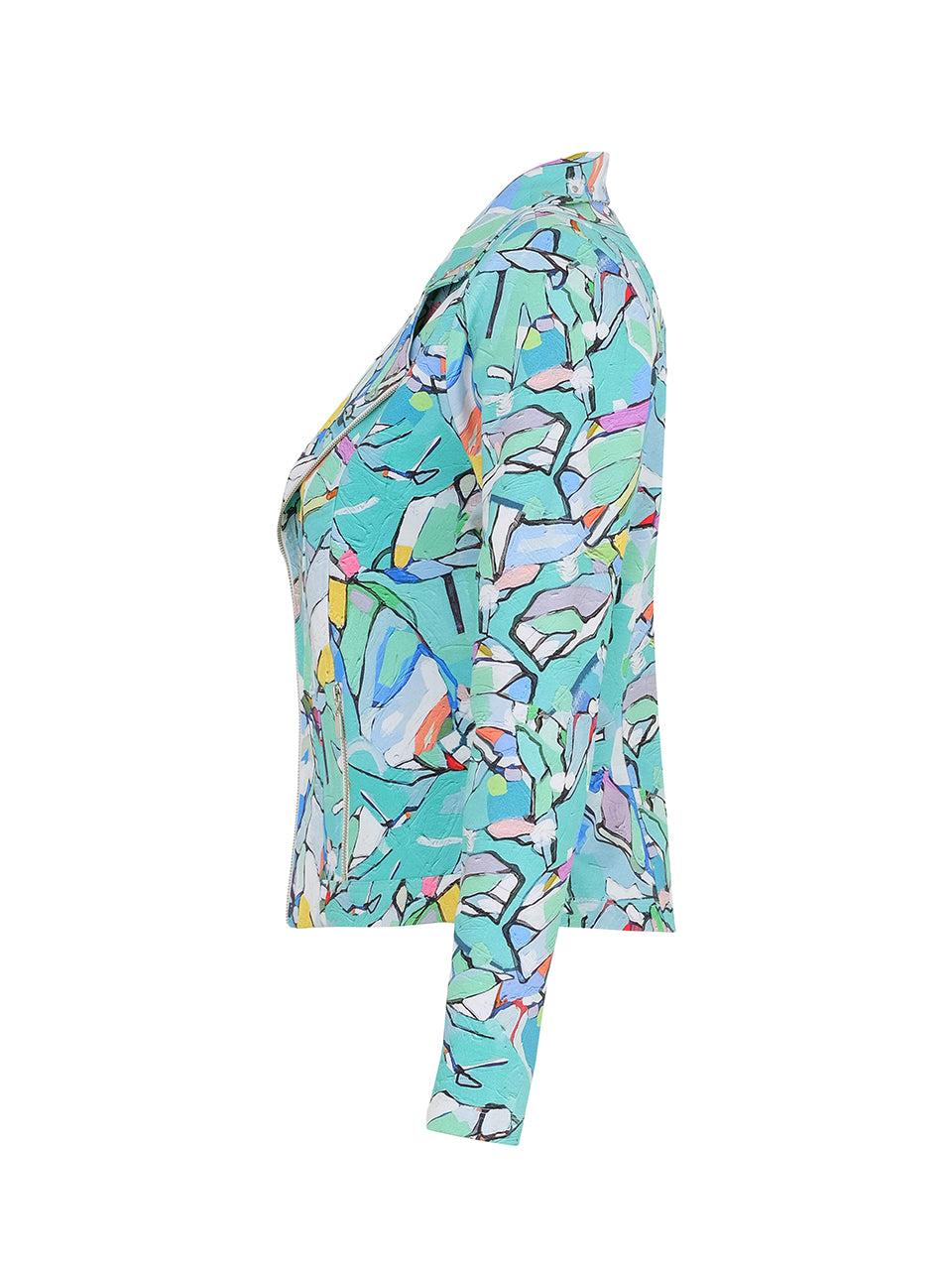 Aqua Print Fitted Jacket - 25620