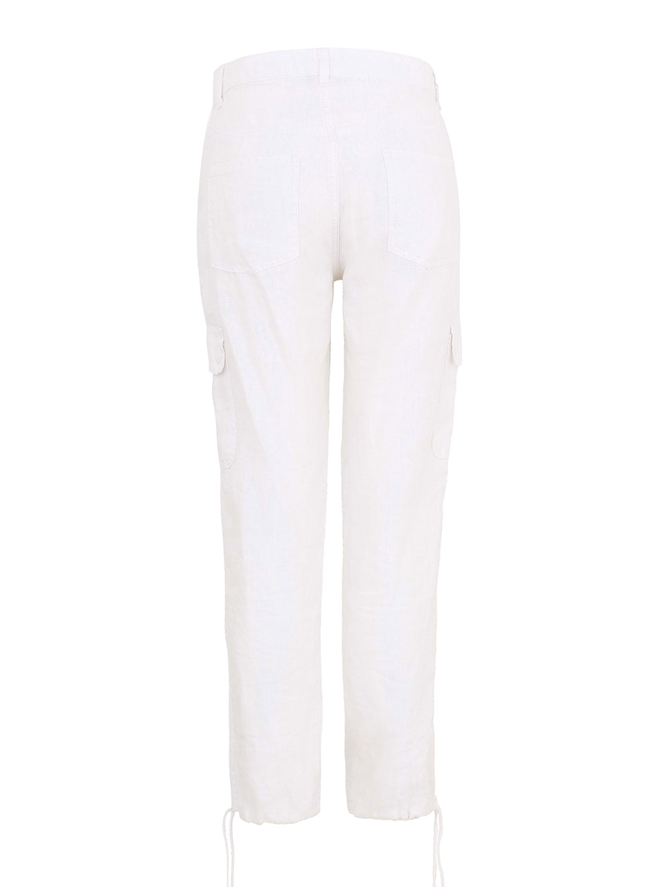 White Cargo Trousers - 25656