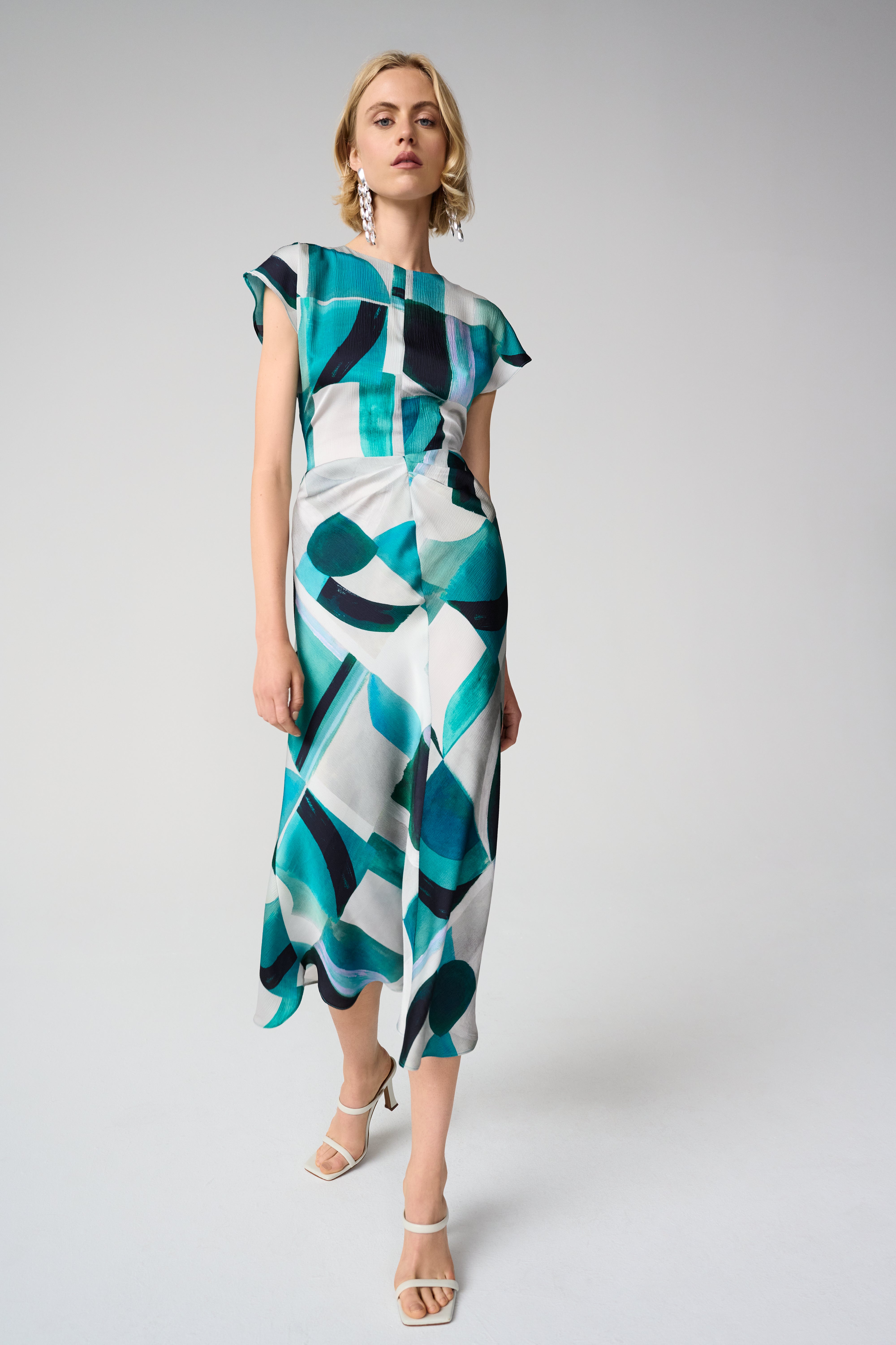 Geometric Print Midi Dress - 261251