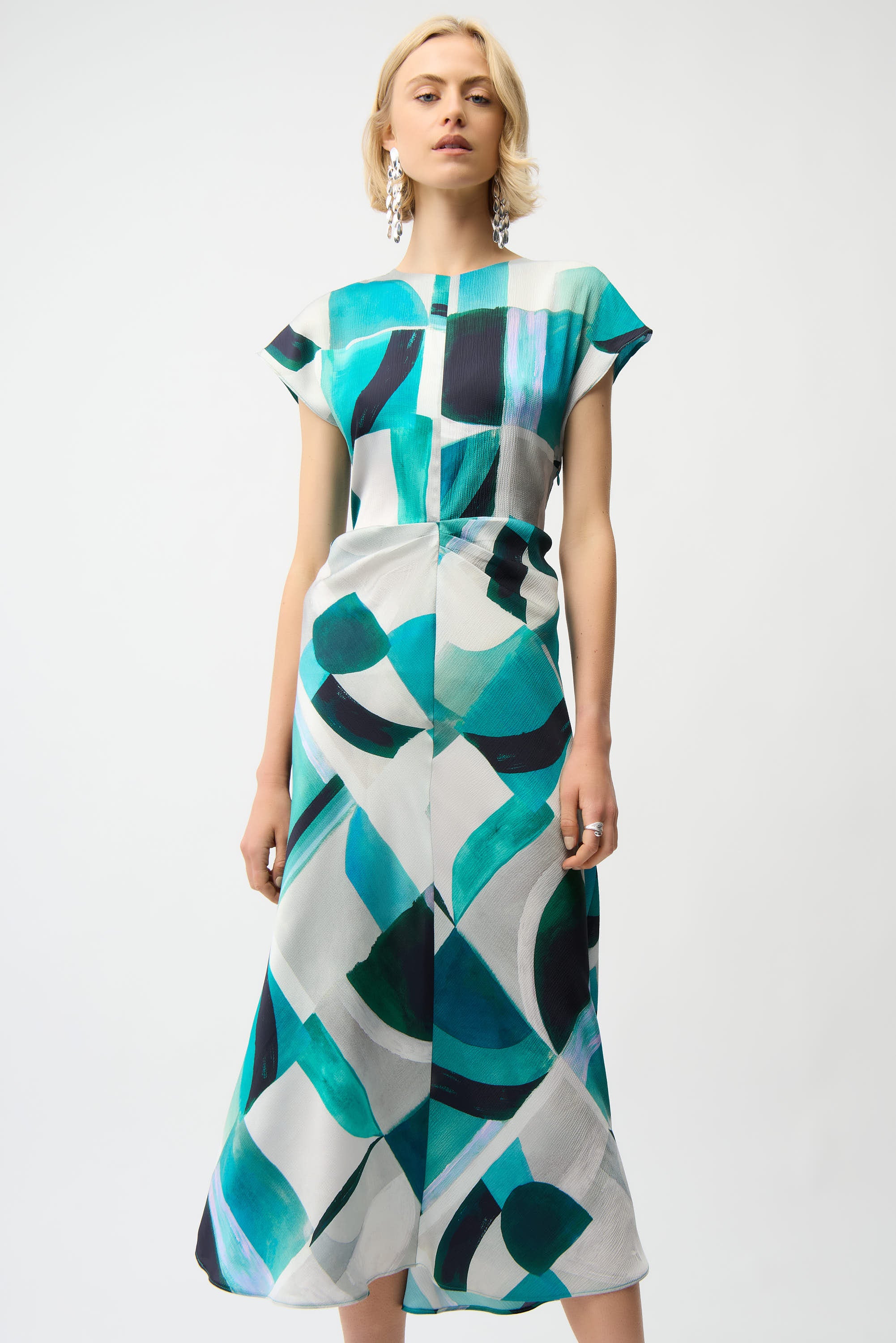 Geometric Print Midi Dress - 261251