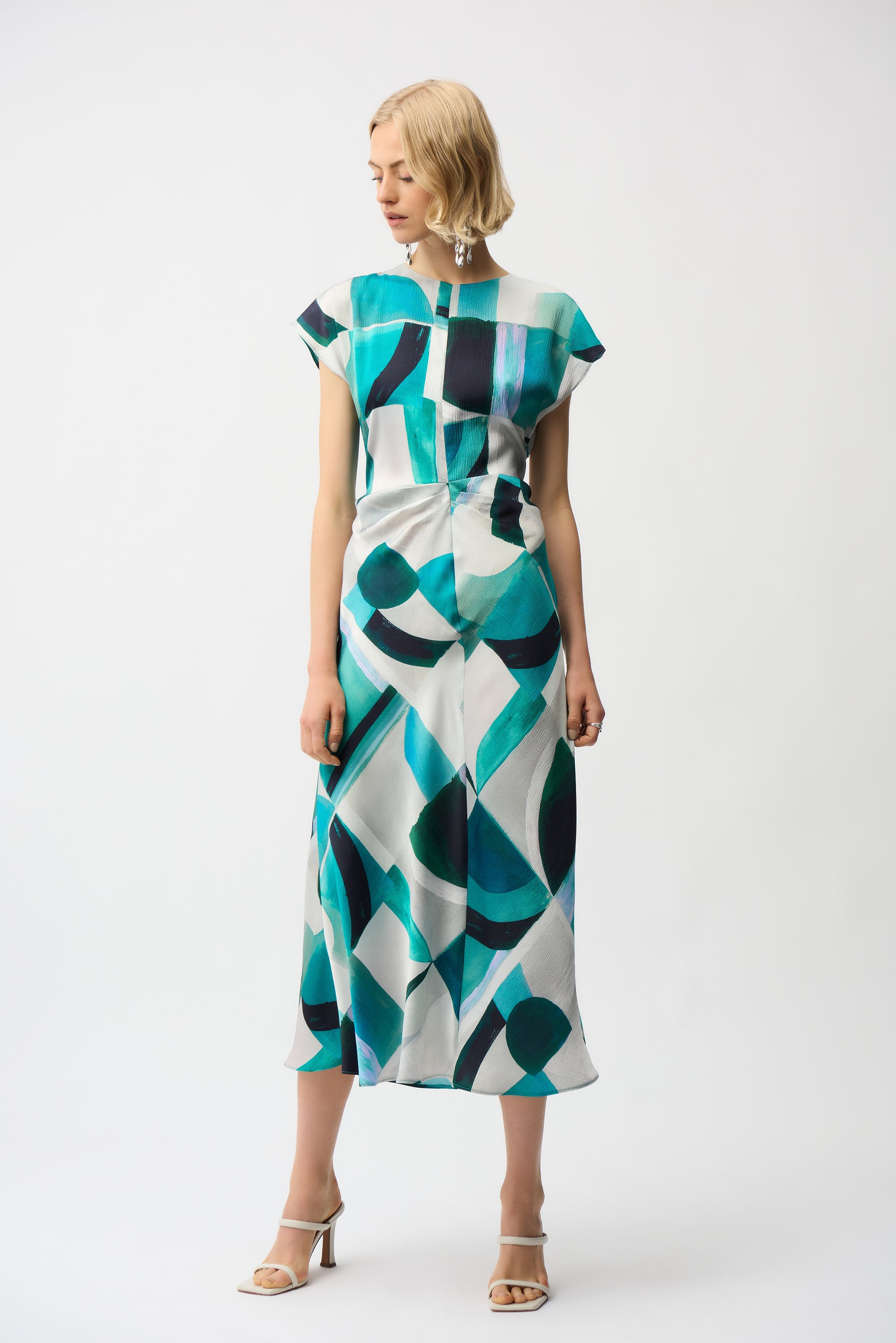 Geometric Print Midi Dress - 261251
