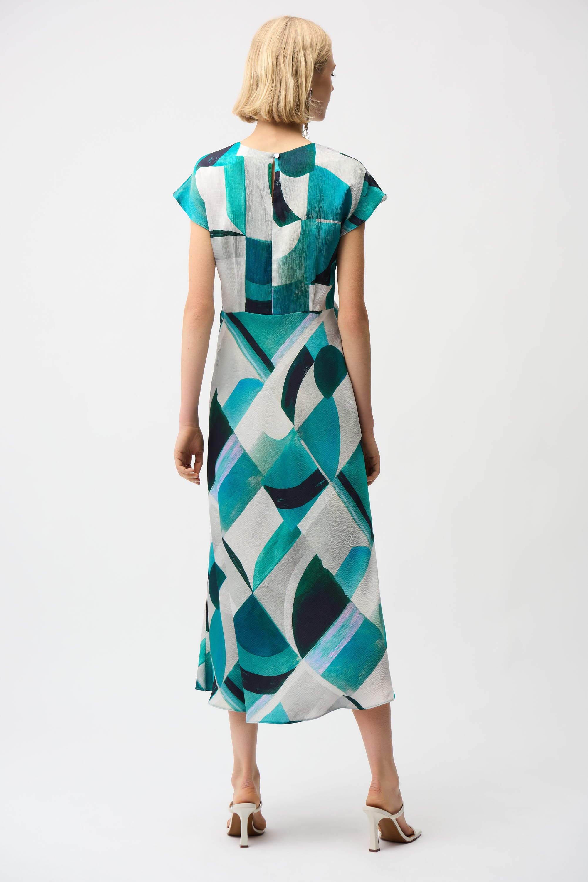 Geometric Print Midi Dress - 261251