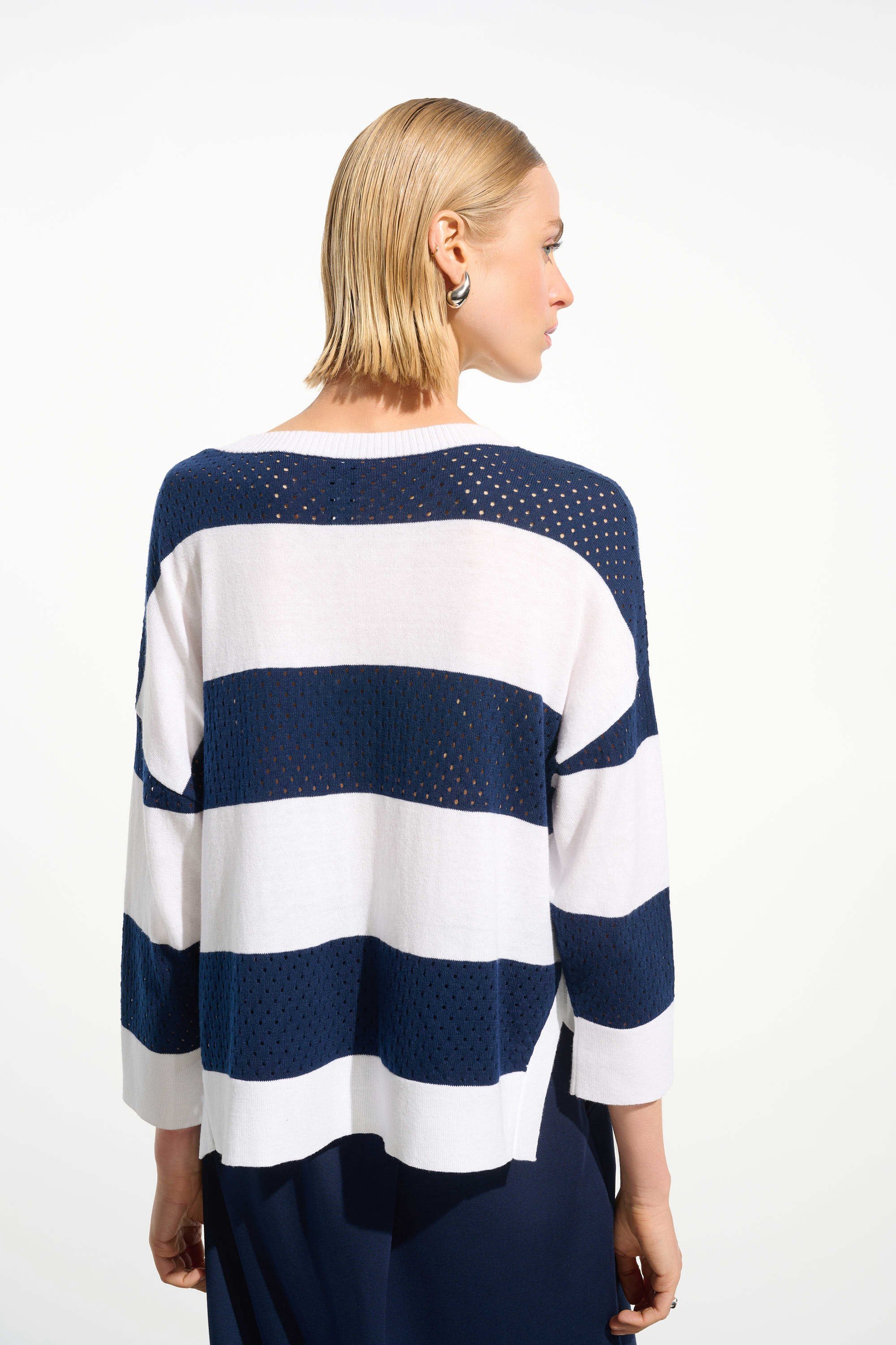 Indigo & Vanilla Crewneck Sweater - 261635