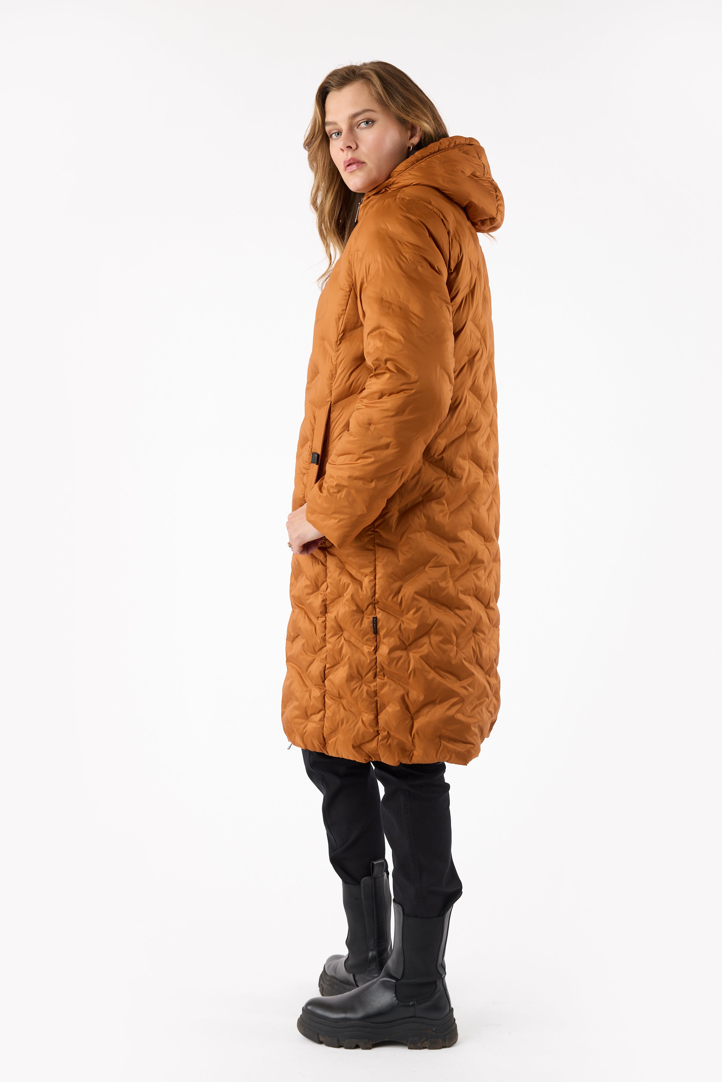 Black & Ginger 2 In 1 Coat - 541