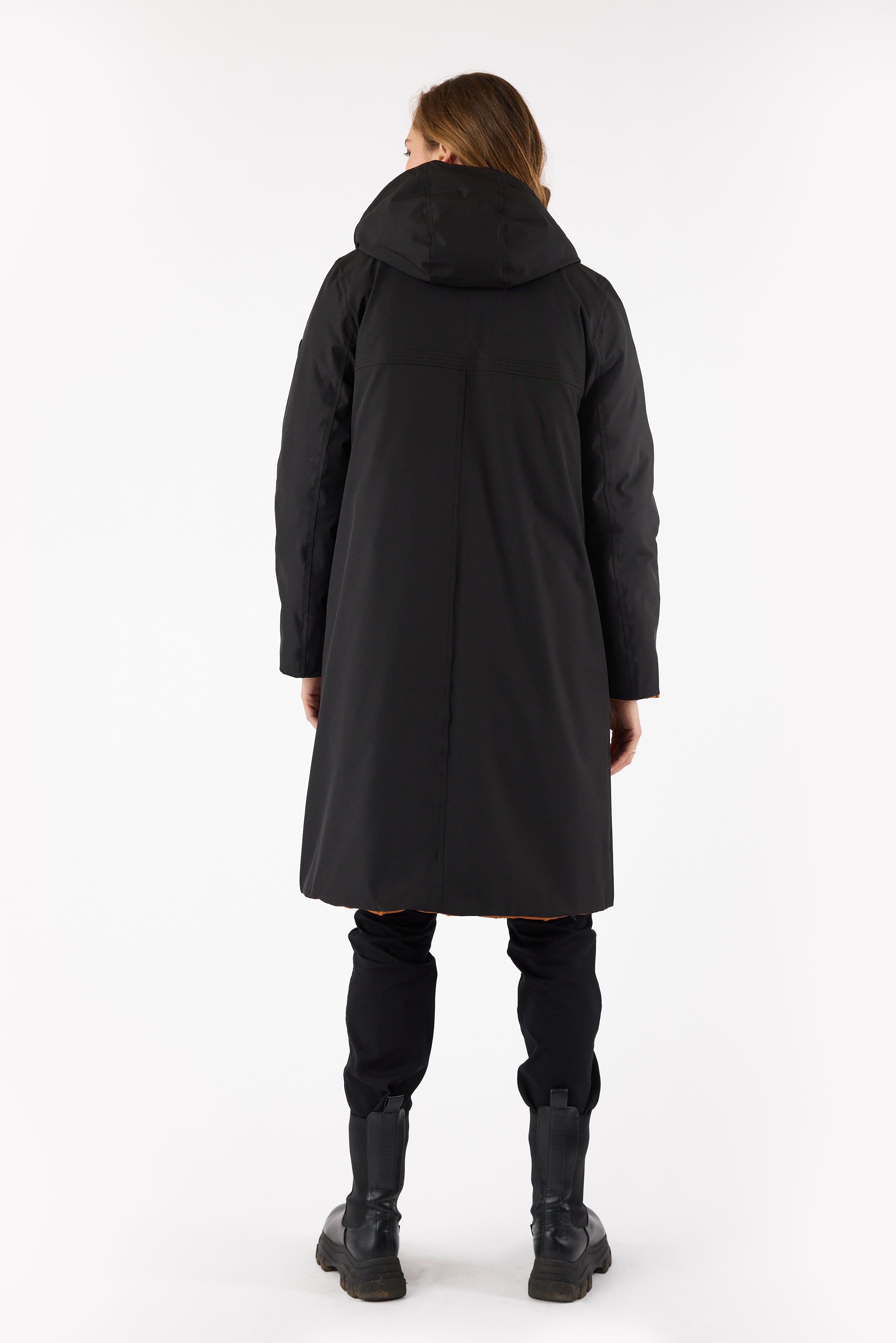 Black & Ginger 2 In 1 Coat - 541