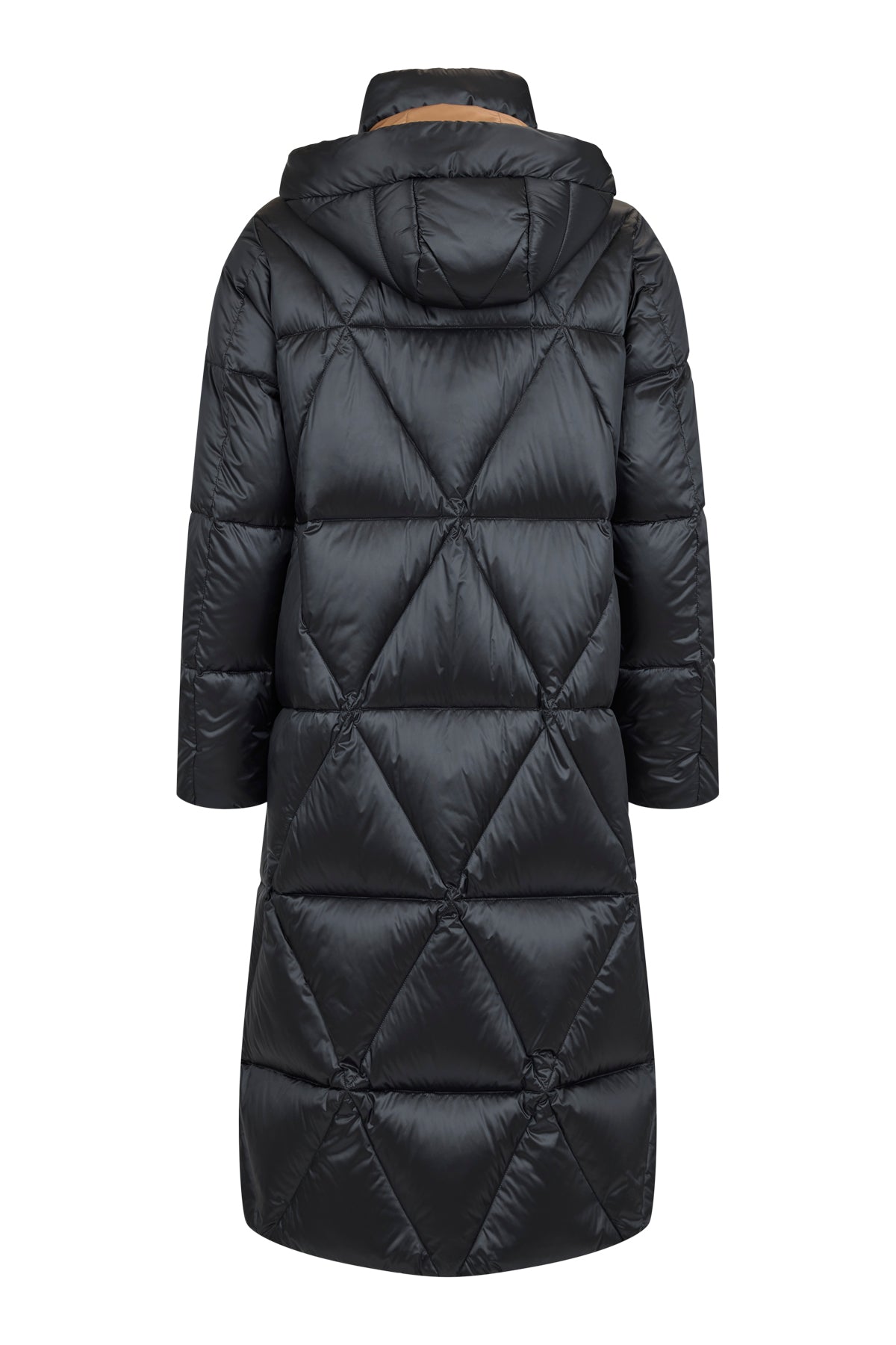 Black/Camel Down Coat - 547