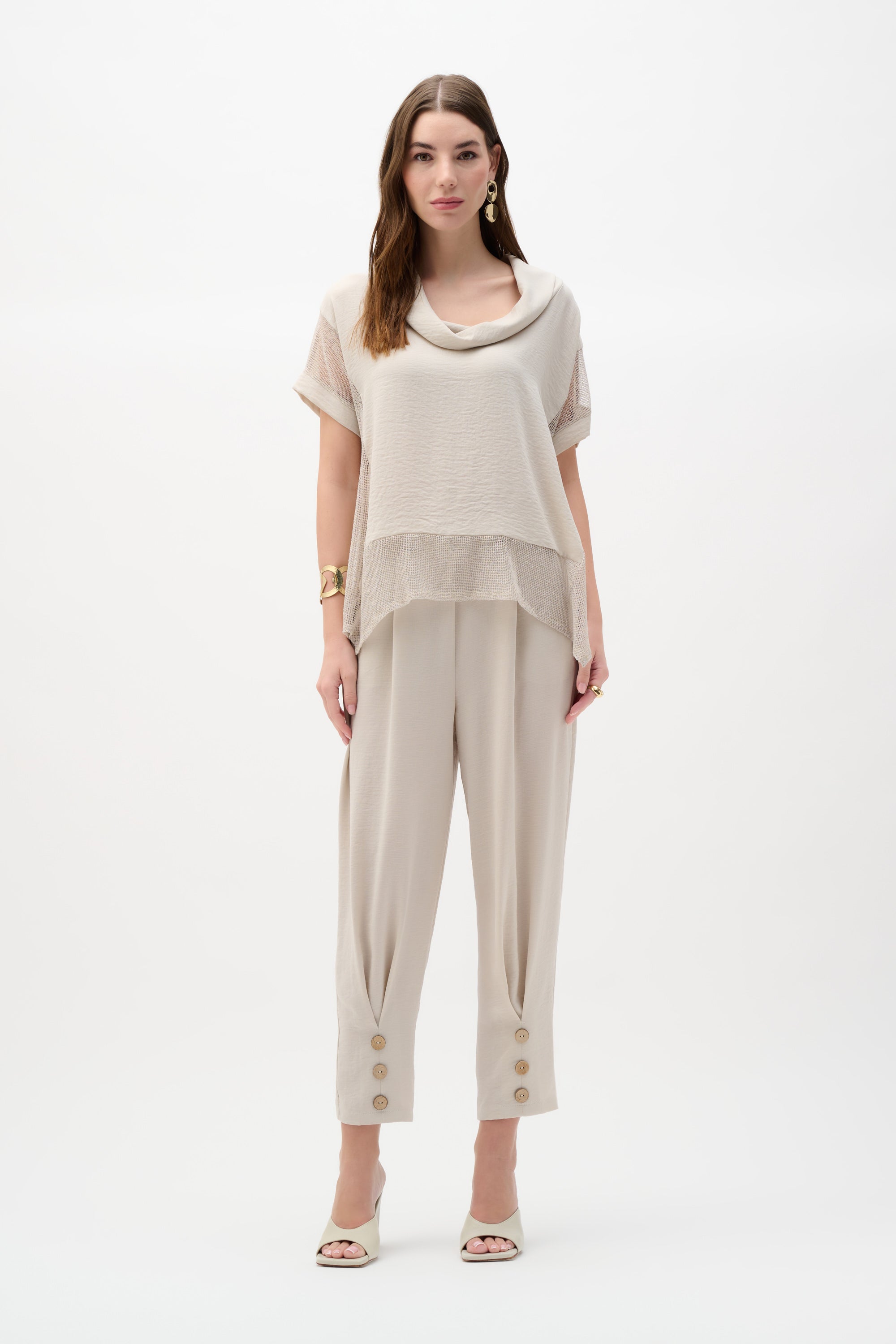Moonstone Mesh Trim Top - 262045