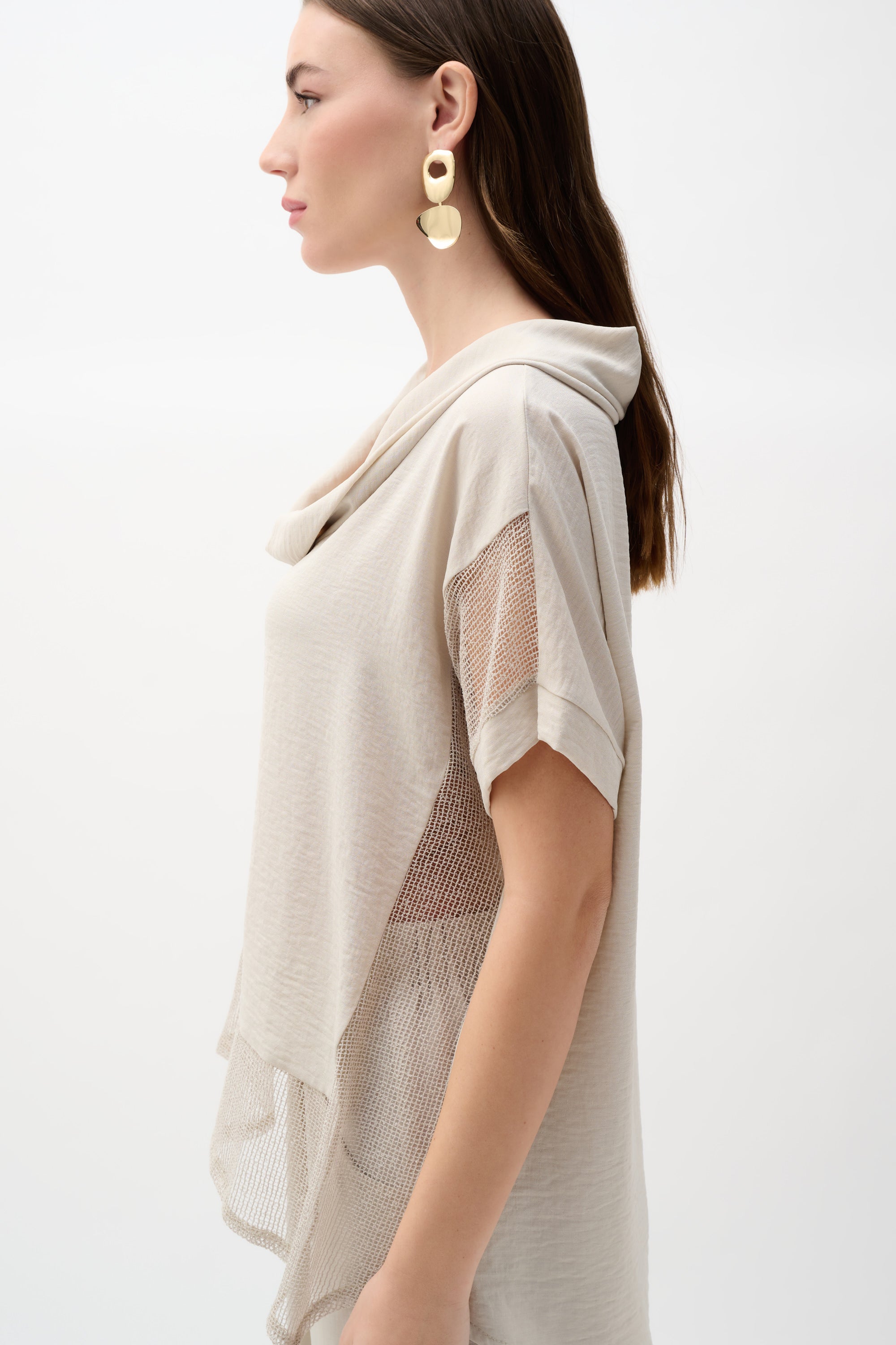 Moonstone Mesh Trim Top - 262045