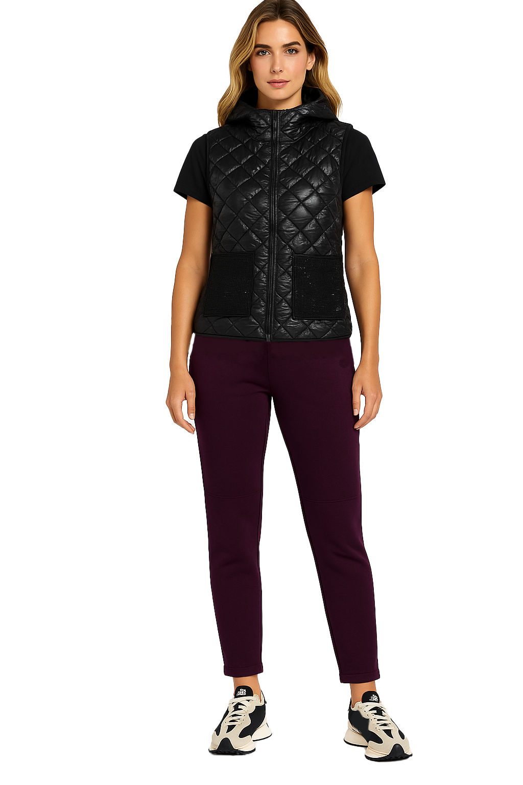 Black Quilt Gilet - 262100