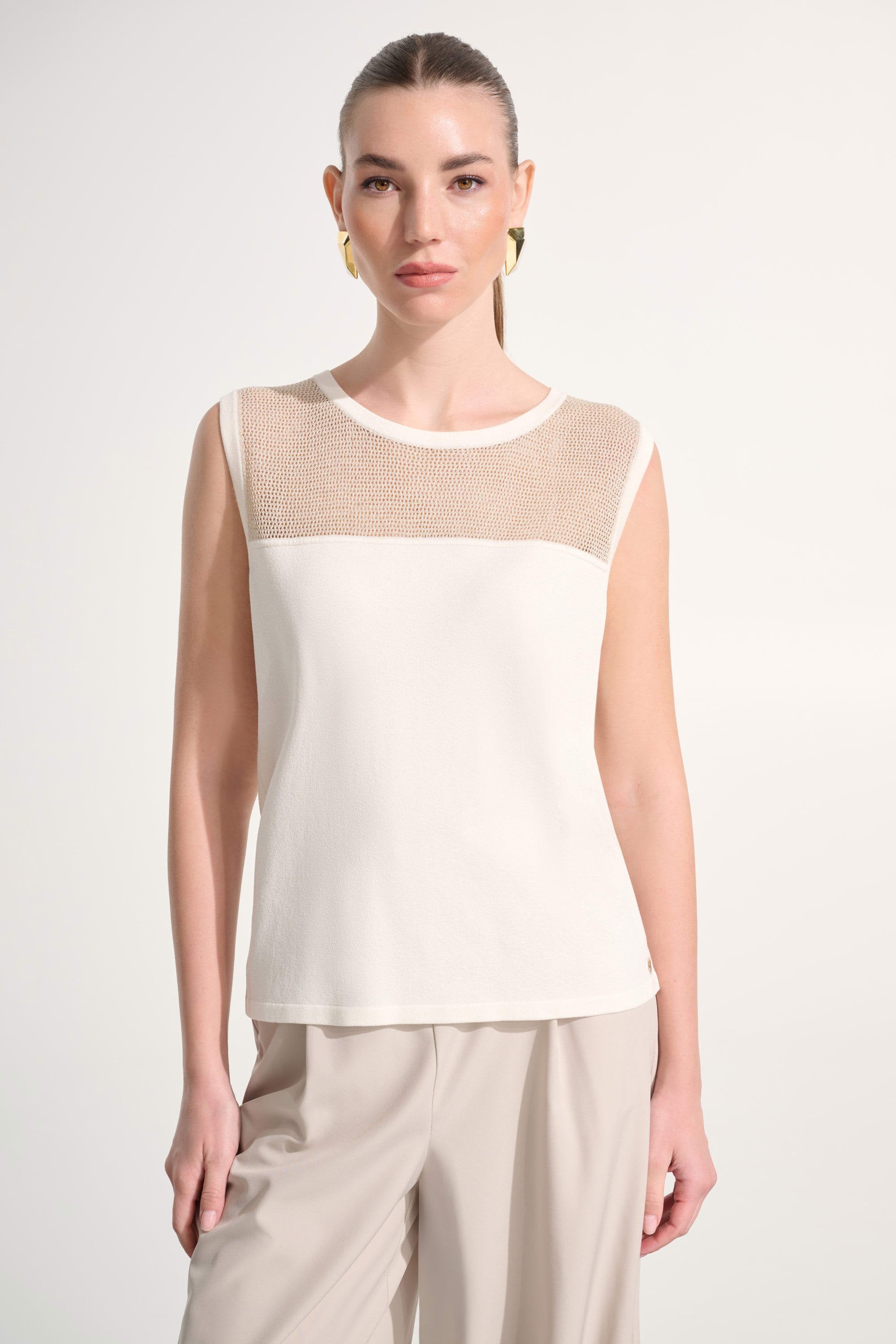 Vanilla & Gold Mesh Cami Top - 262612