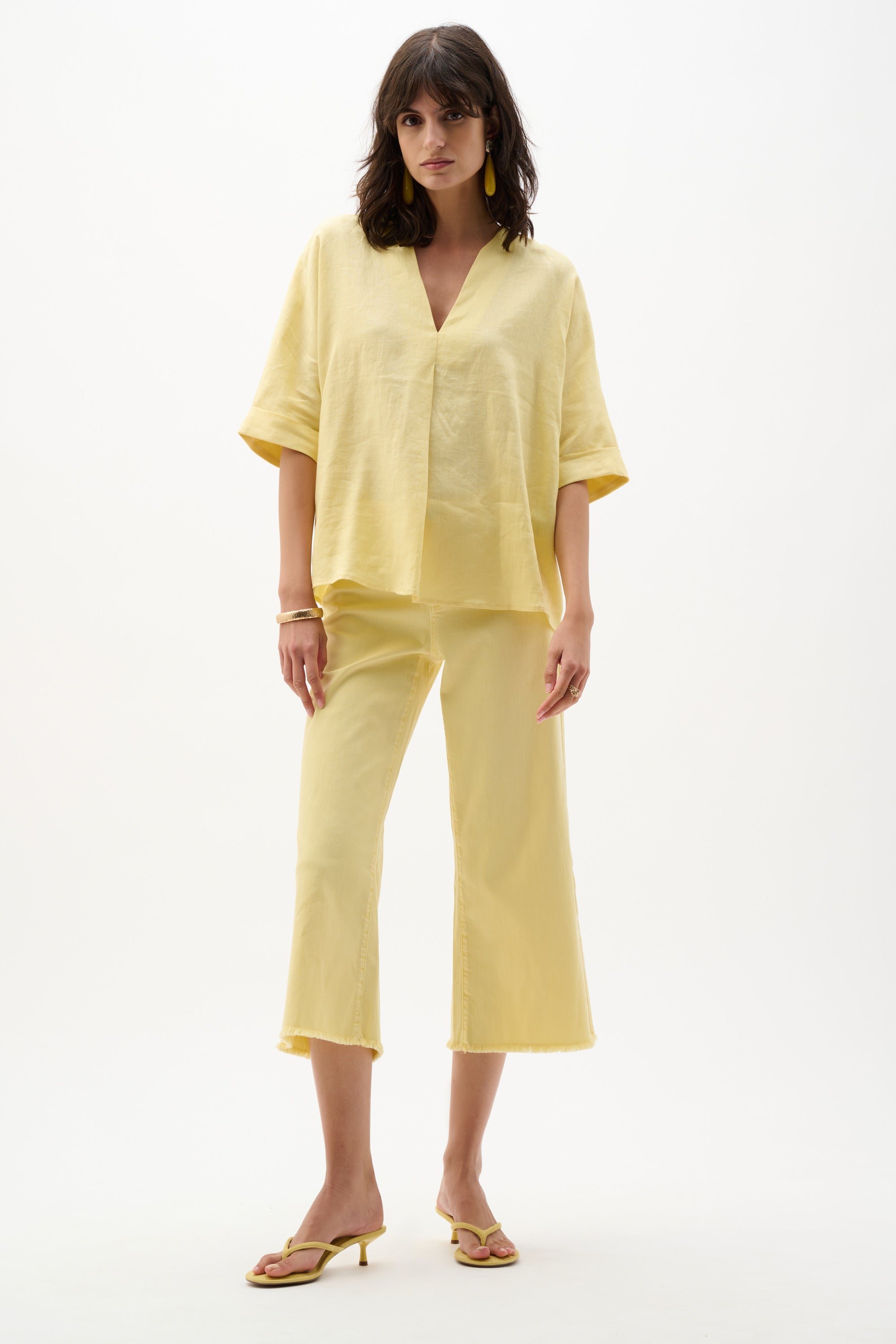 Mellow Yellow Cropped Jeans - 262918