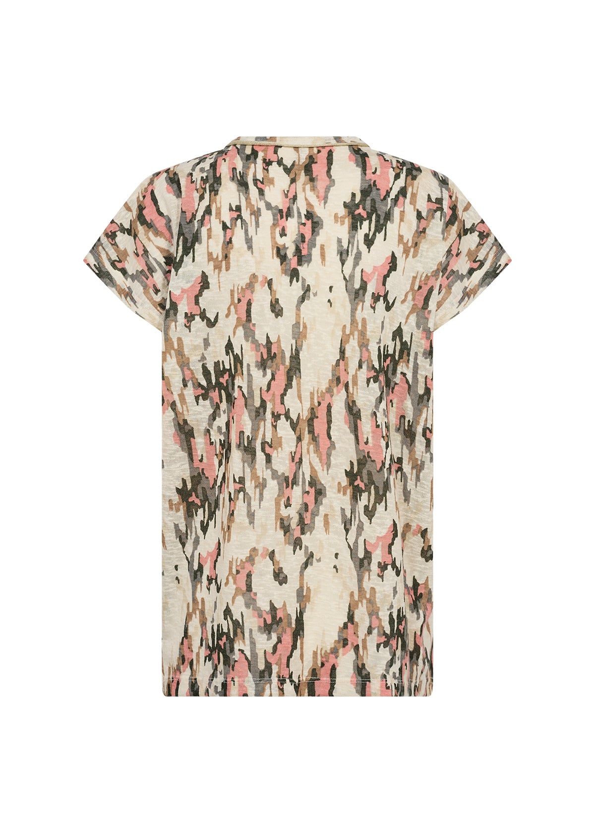 Aretha 38 Peach Print T-Shirt - 26878