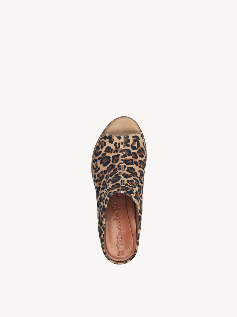 Leopard Wedge Mules - 27200