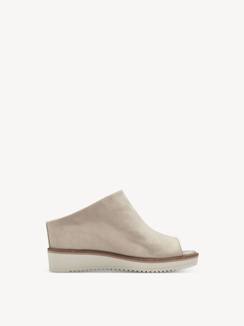 Champagne Wedge Mules - 27200