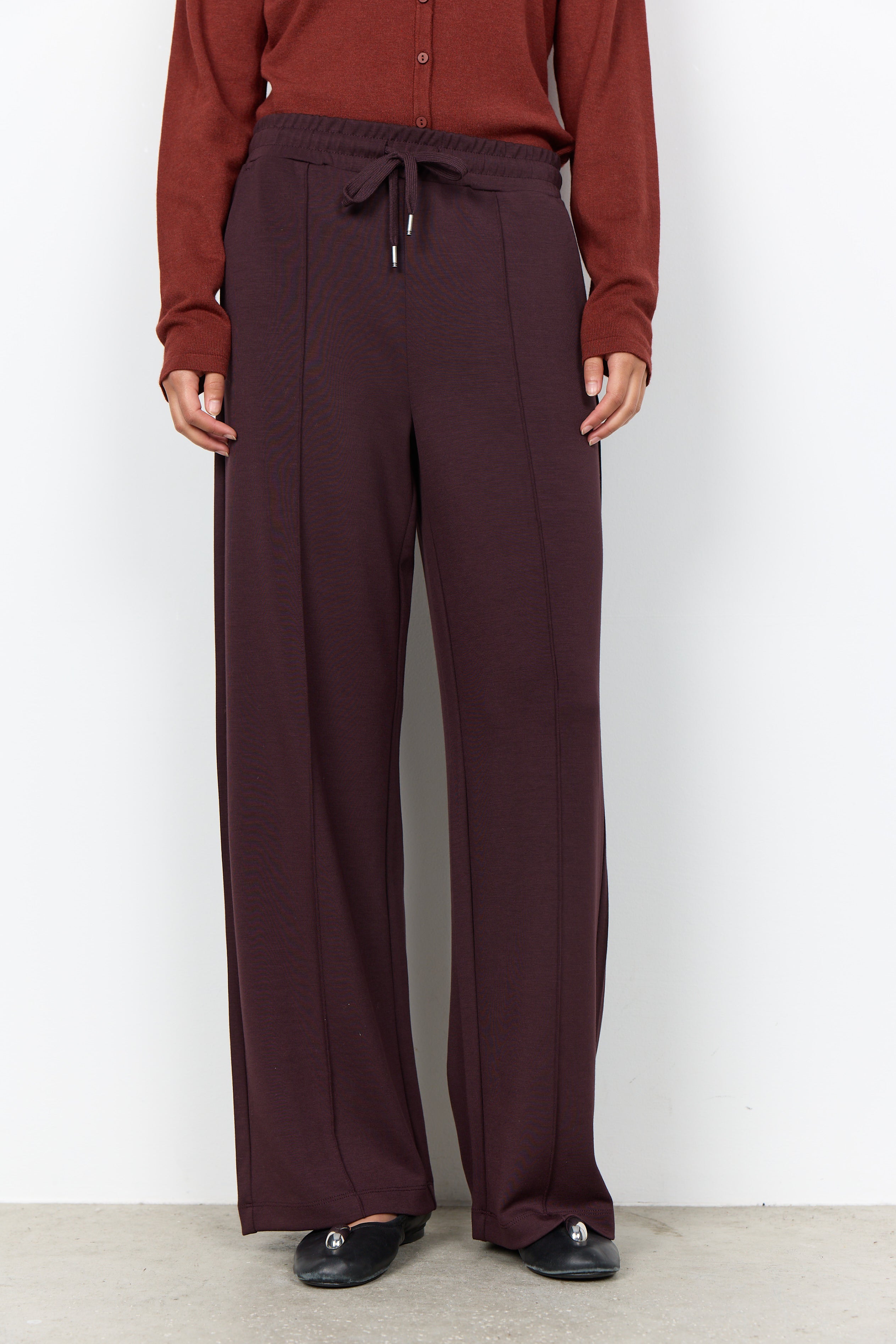 Banu 265 Chocolate Plum Jersey Pants - 27288