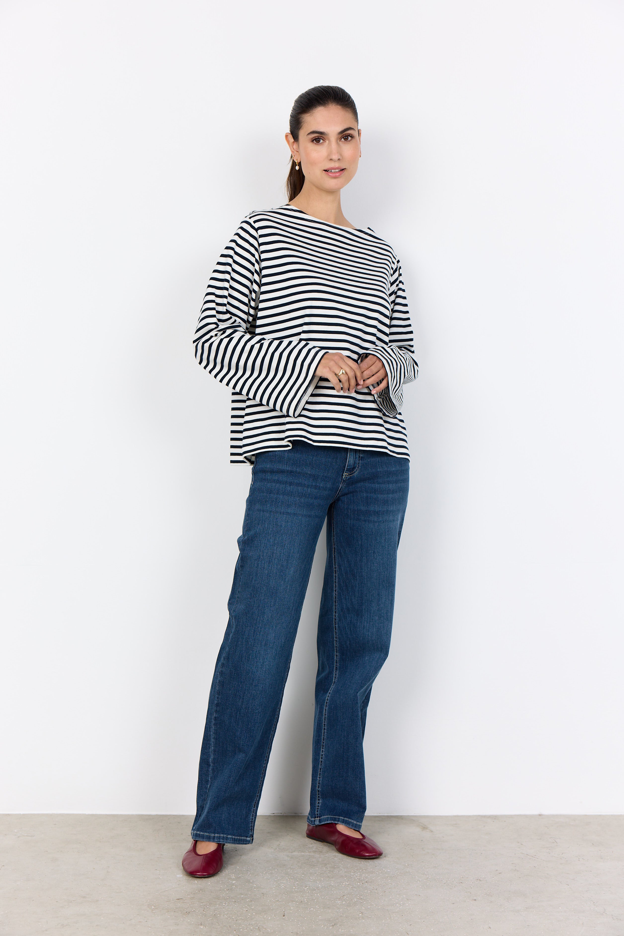 Bri 1 Navy Stripe Top - 27442