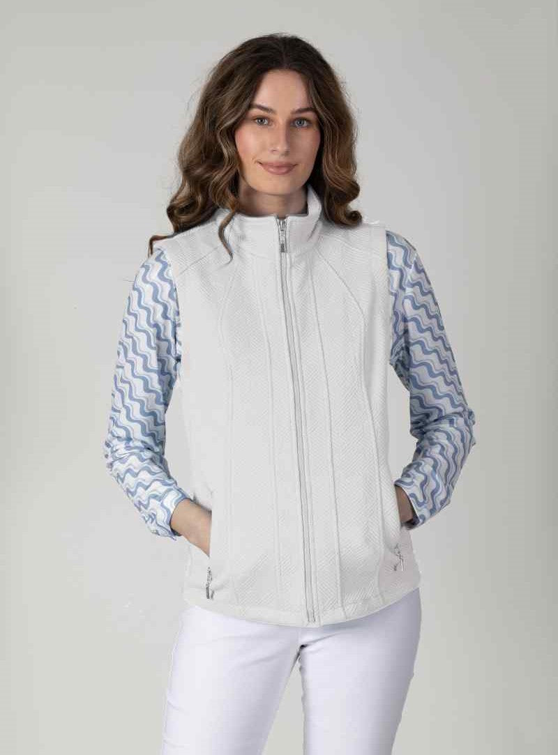 White Jersey Gilet - 27502
