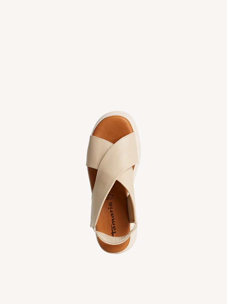 Ivory Leather Sandals - 28303