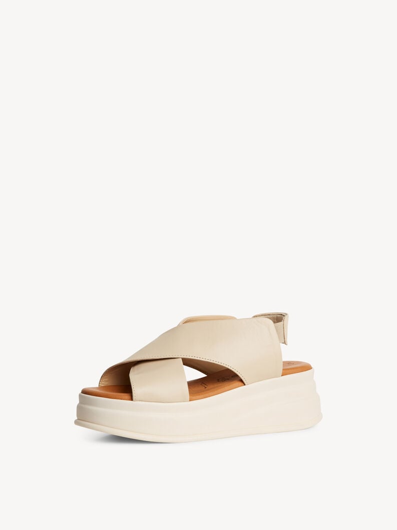 Ivory Leather Sandals - 28303