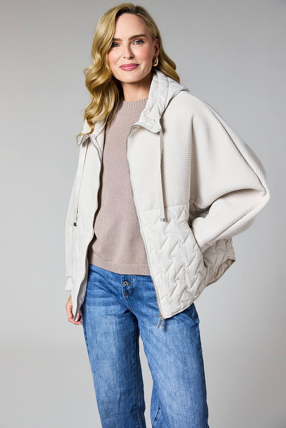 Cream Batwing Jacket - 3018