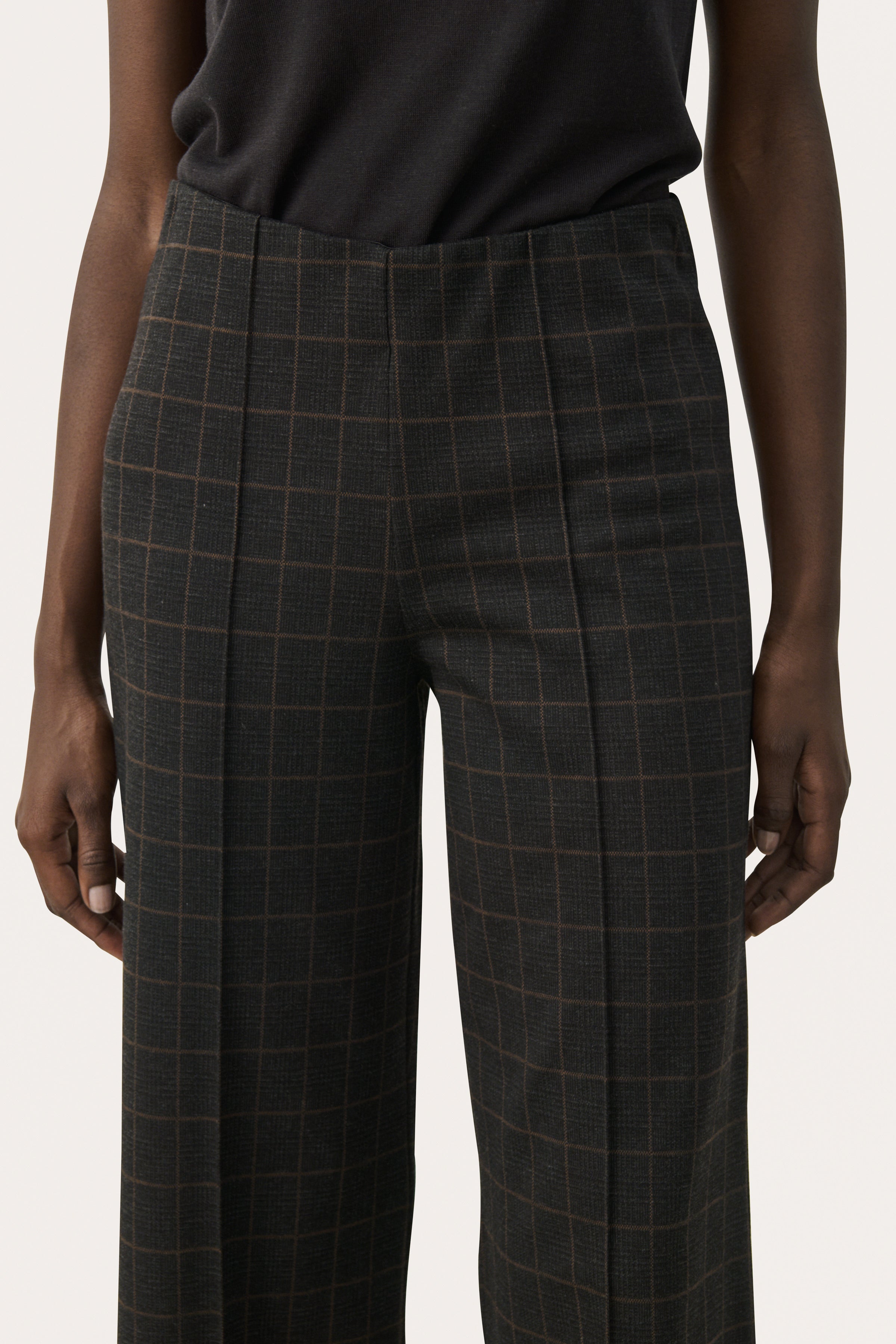 Ilisan Grey Check Trousers - 30305656