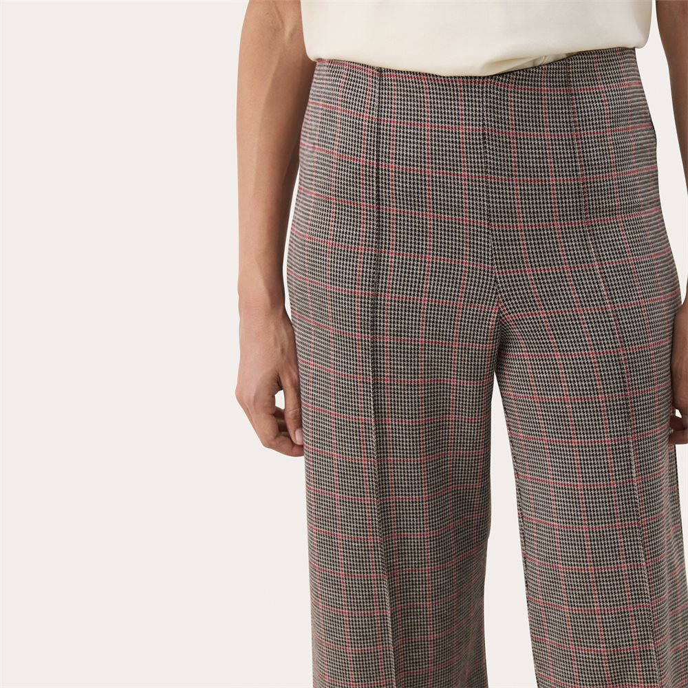 Ilisan Red Check Trousers - 30305656