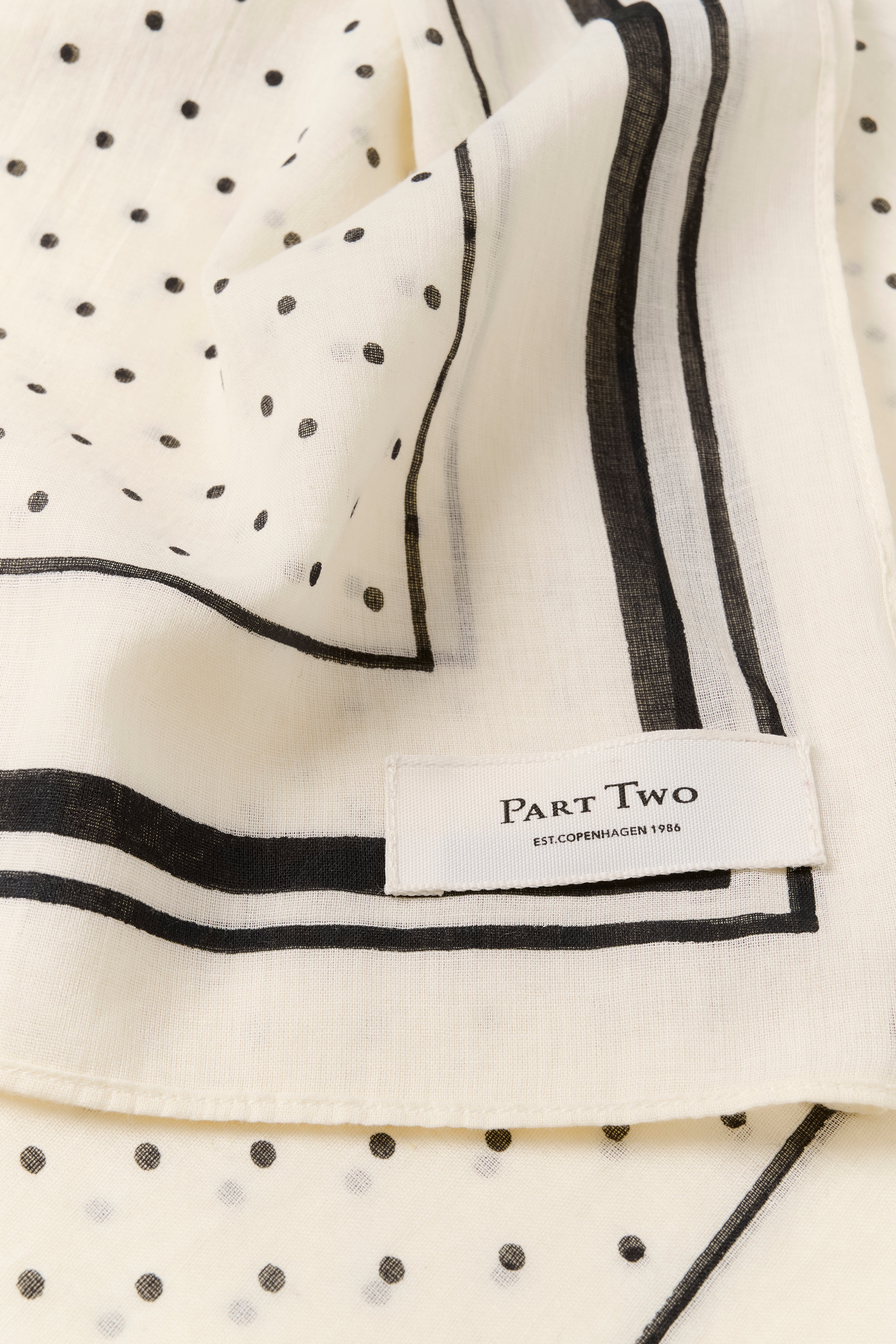 Phil Black Dot Print Square Scarf - 30309304