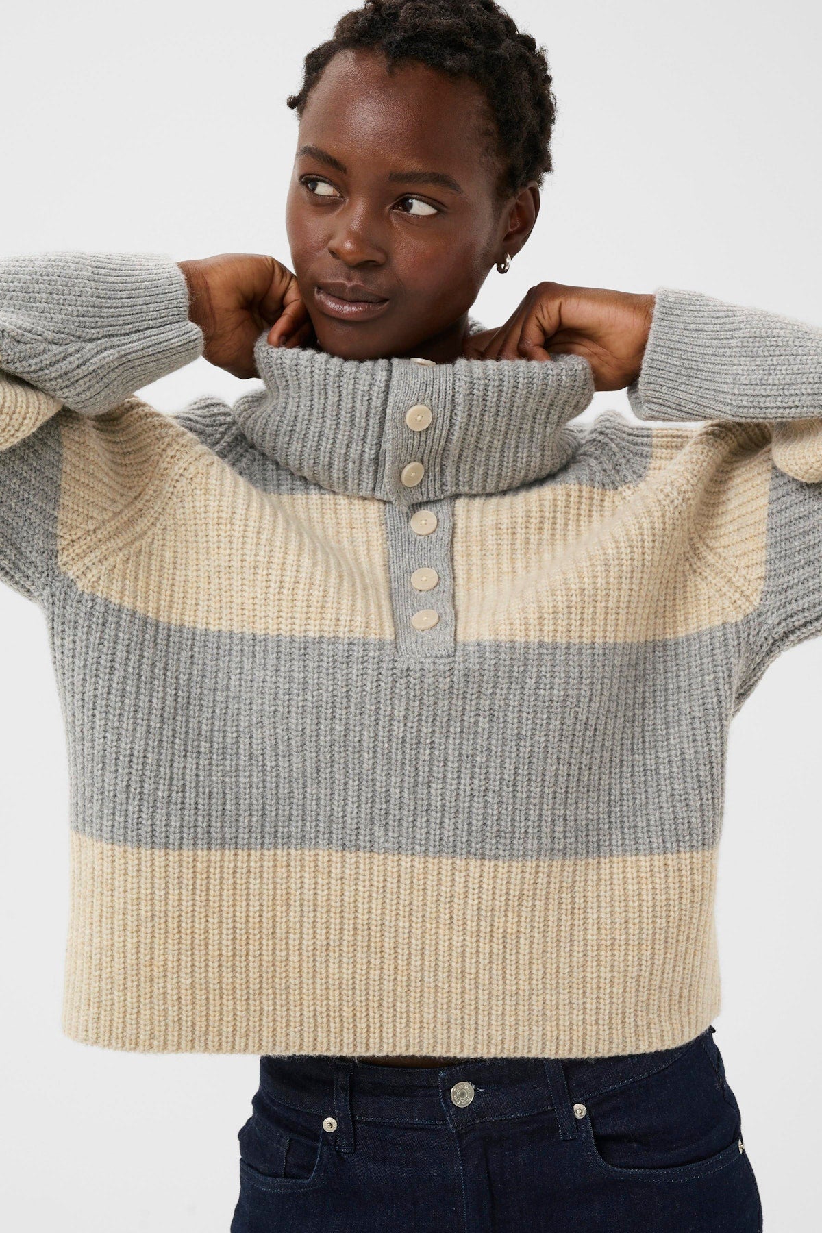 Simra French Oak/Grey Pullover - 30310027
