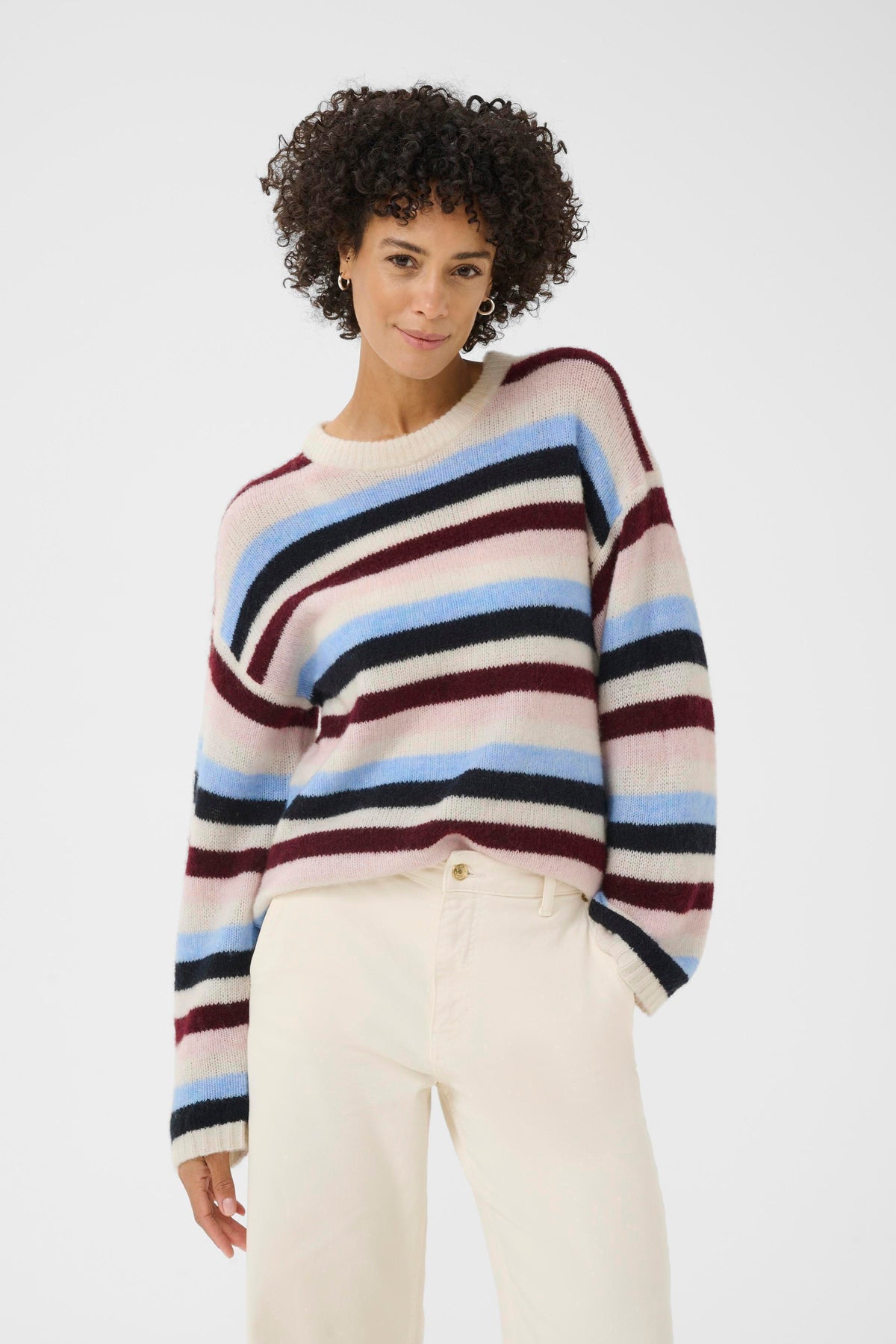 Shop Part Two Spencer Multi Stripe Sweater 30310074 Vanity Fair - Main Image