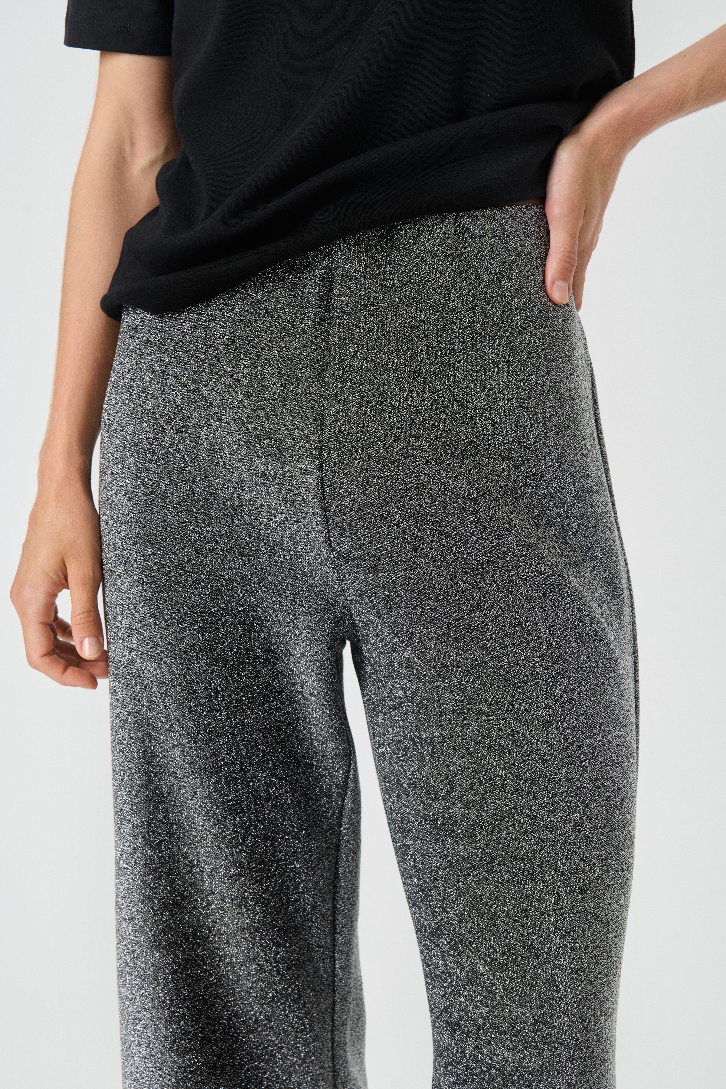 Black Shimmer Vibekke Pants - 30310271