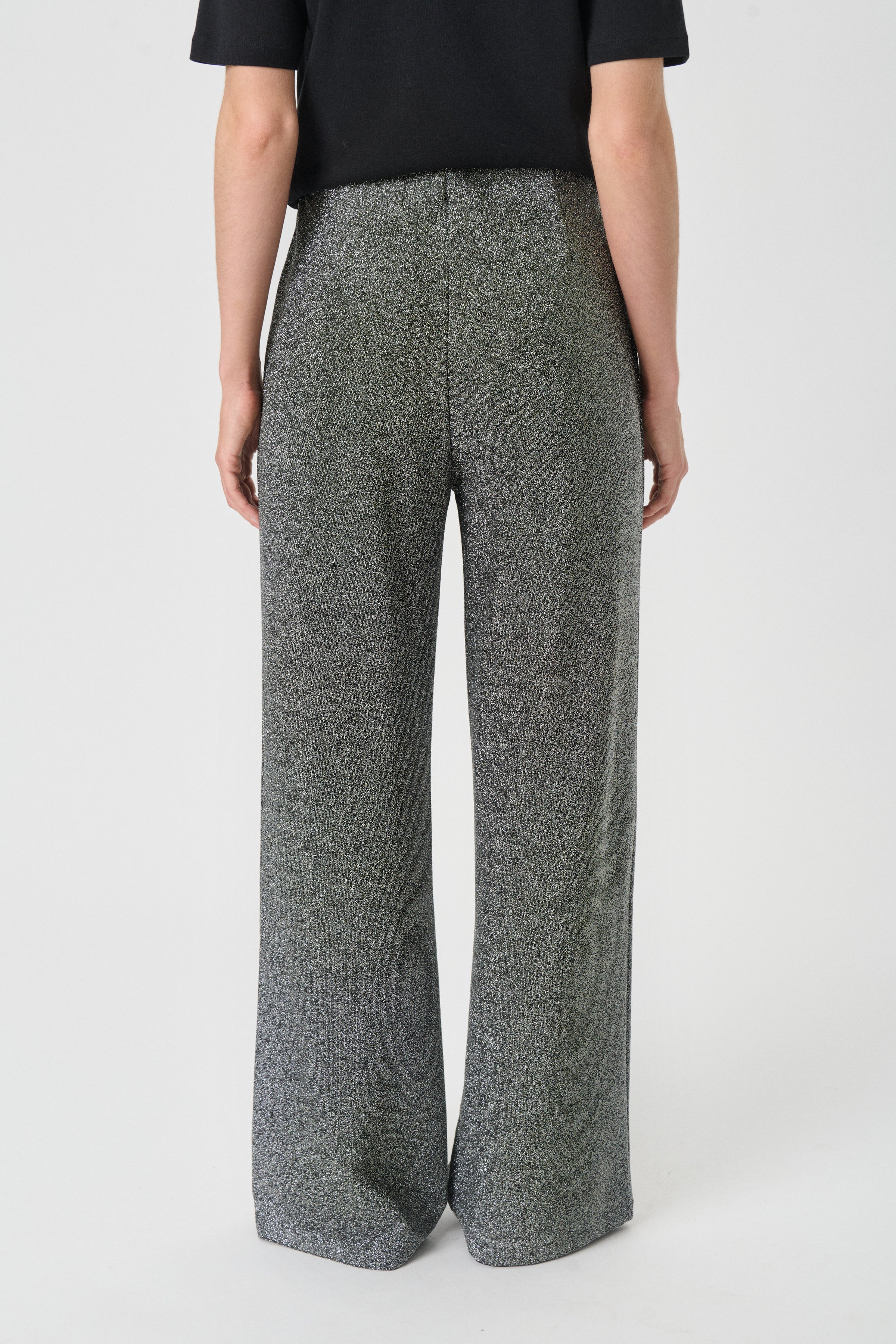 Black Shimmer Vibekke Pants - 30310271